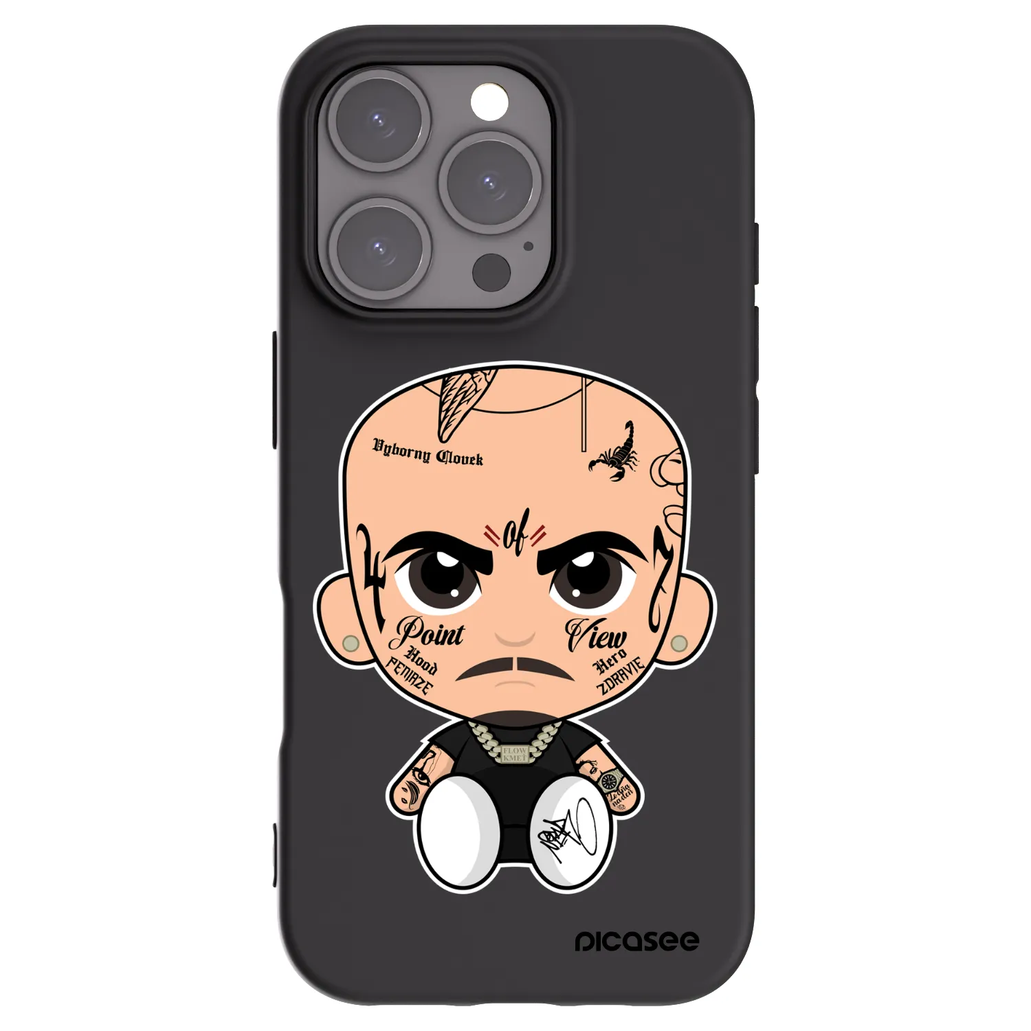 Picasee silikónový čierny obal pre Apple iPhone 16 Pro - Separ