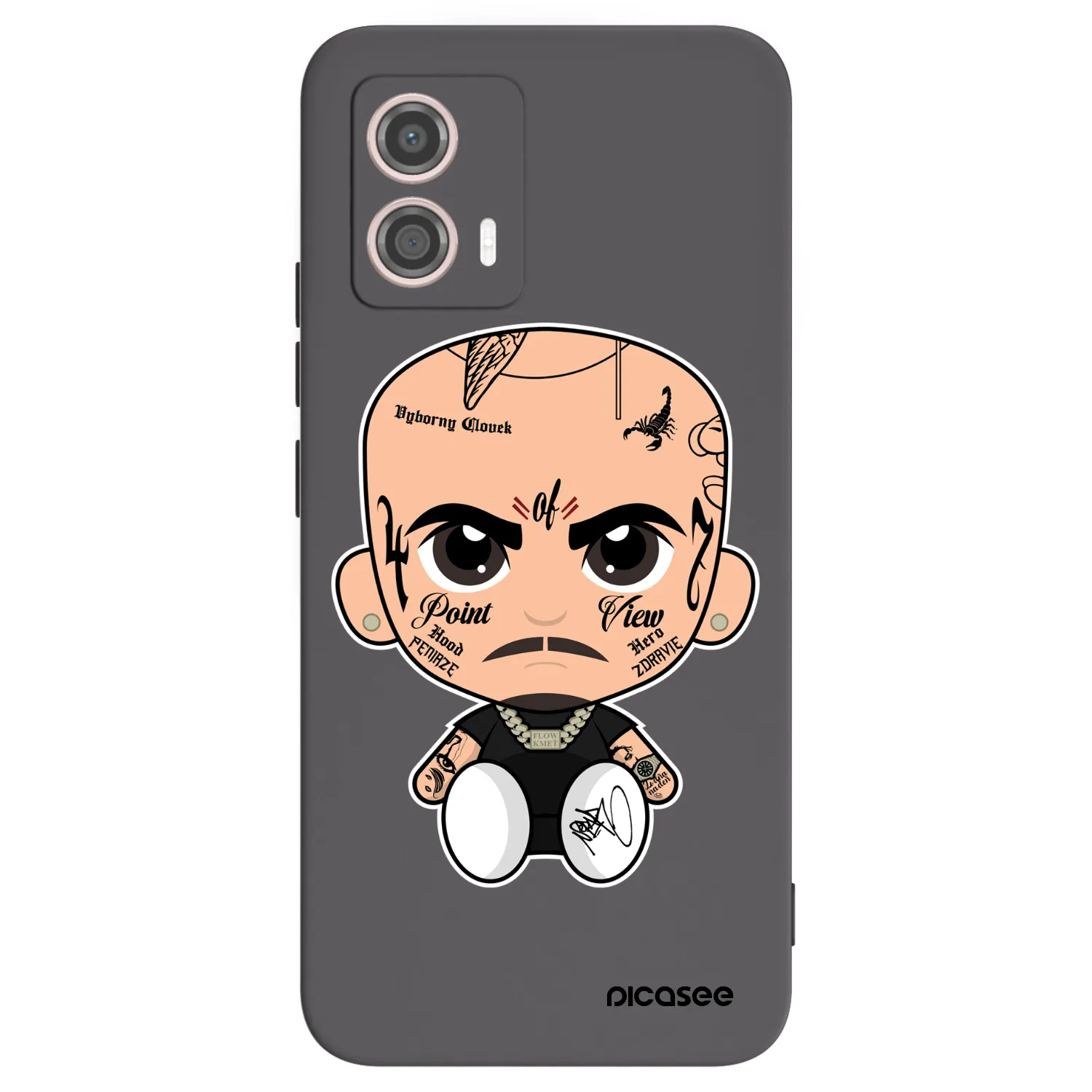 Picasee silikónový čierny obal pre Motorola Moto G53 5G - Separ