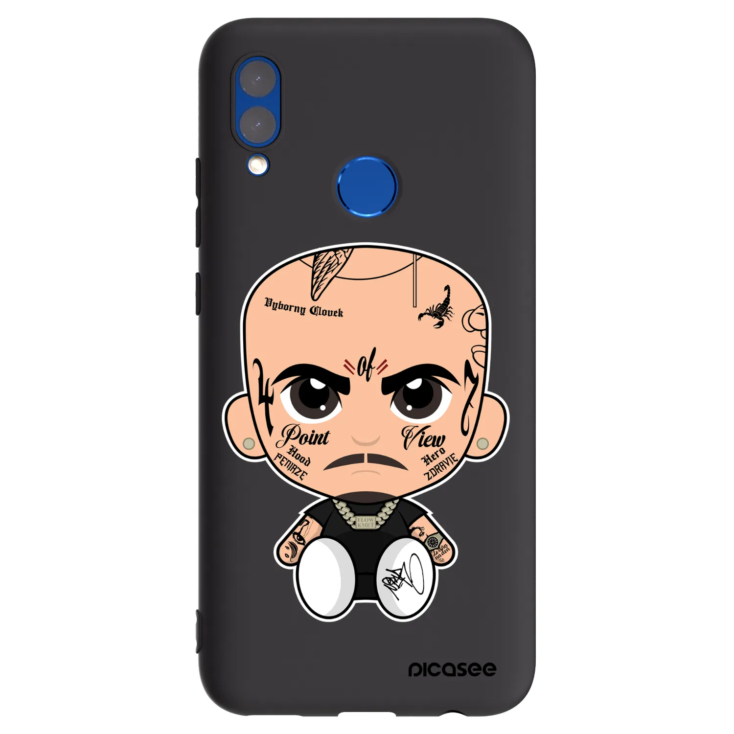 Picasee silikónový čierny obal pre Huawei P Smart 2019 - Separ
