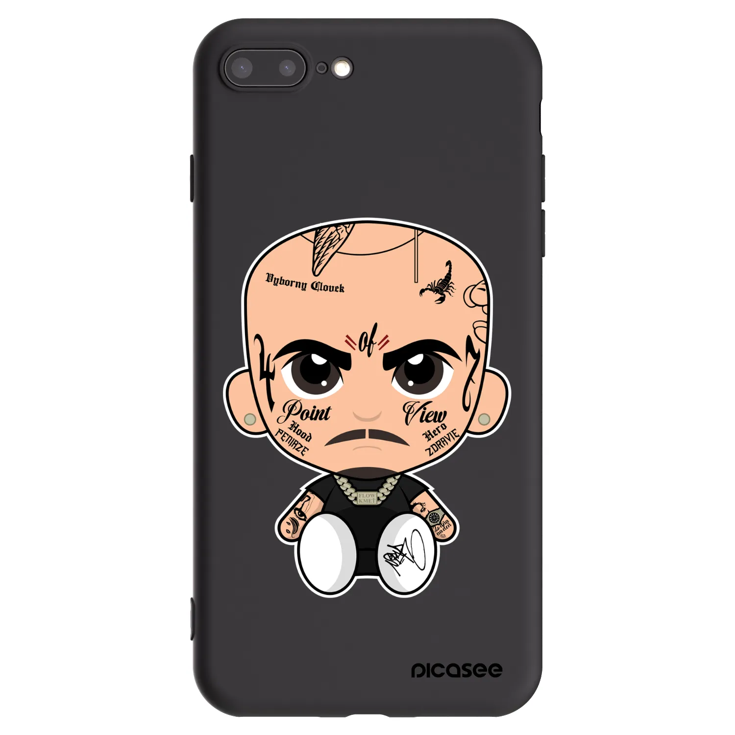 Picasee silikónový čierny obal pre Apple iPhone 8 Plus - Separ