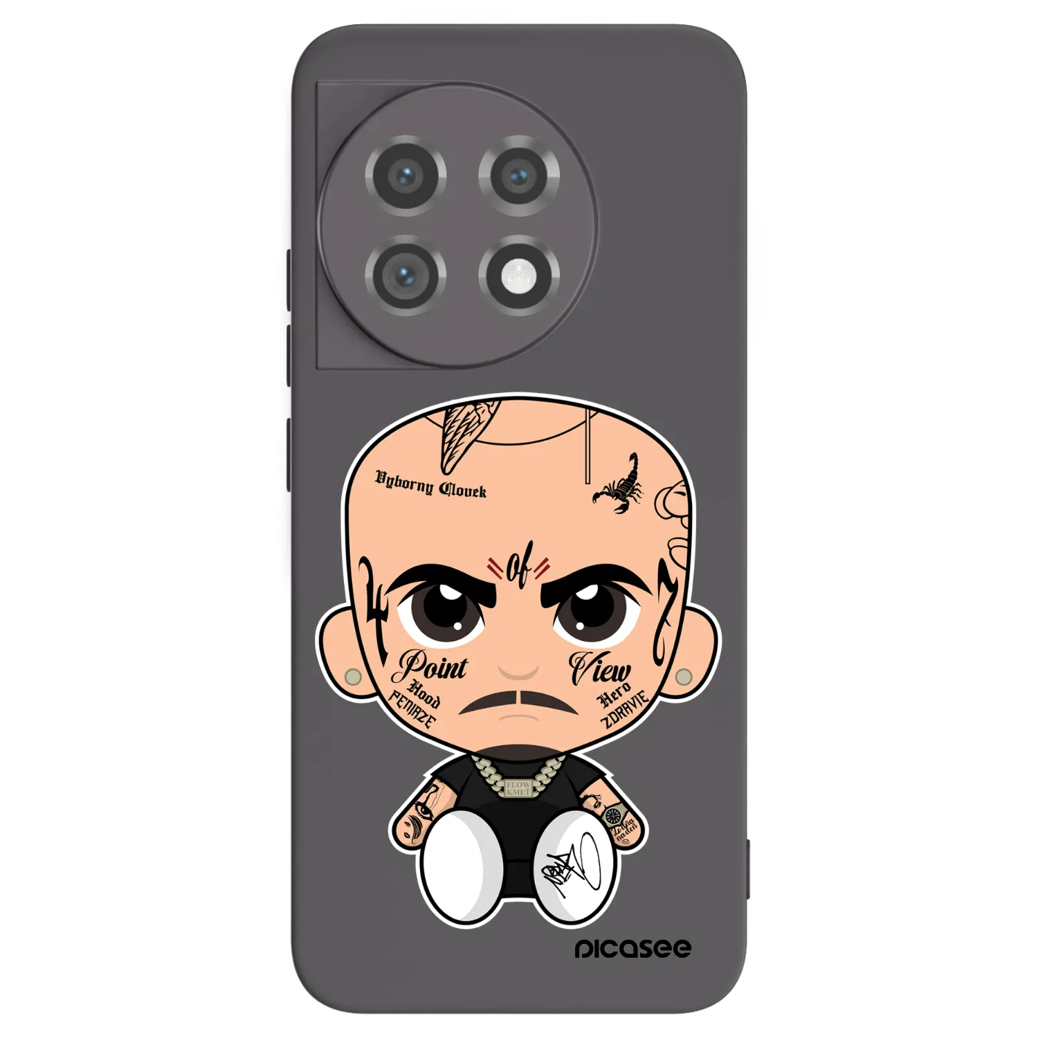 Picasee silikónový čierny obal pre OnePlus 11 5G - Separ