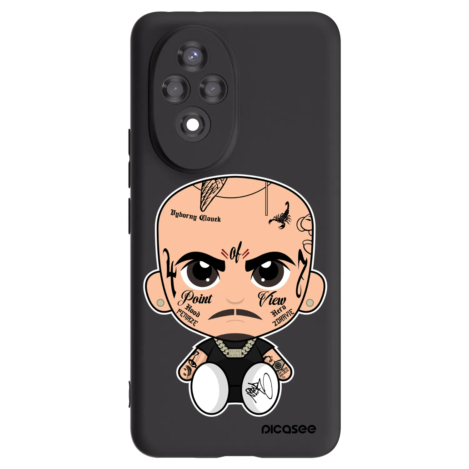 Picasee silikónový čierny obal pre Honor 200 Pro 5G - Separ