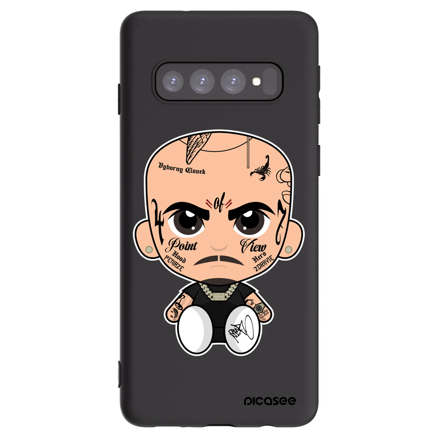 Picasee silikónový čierny obal pre Samsung Galaxy S10 G973 - Separ