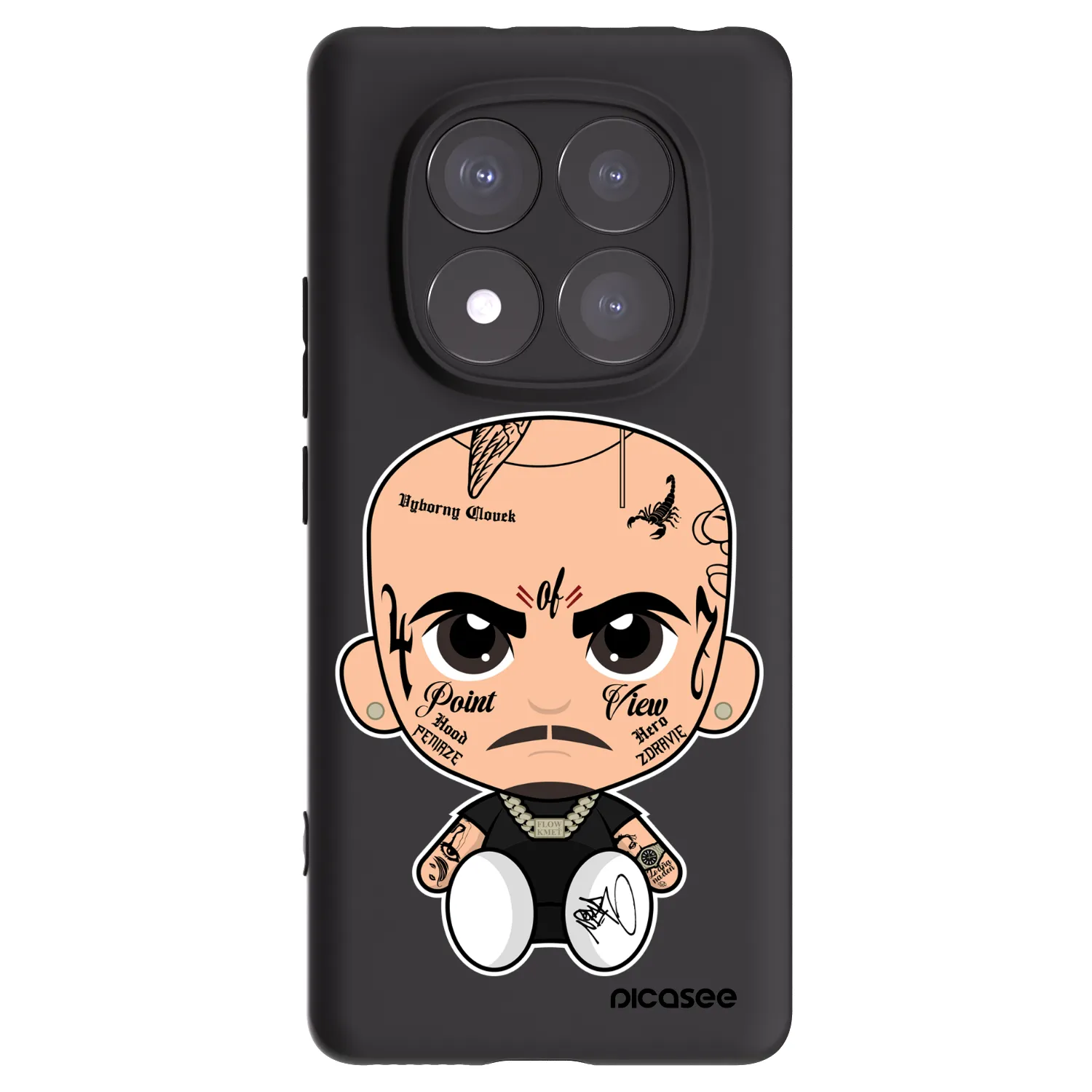 Picasee silikónový čierny obal pre Xiaomi Redmi Note 14 Pro+ 5G - Separ