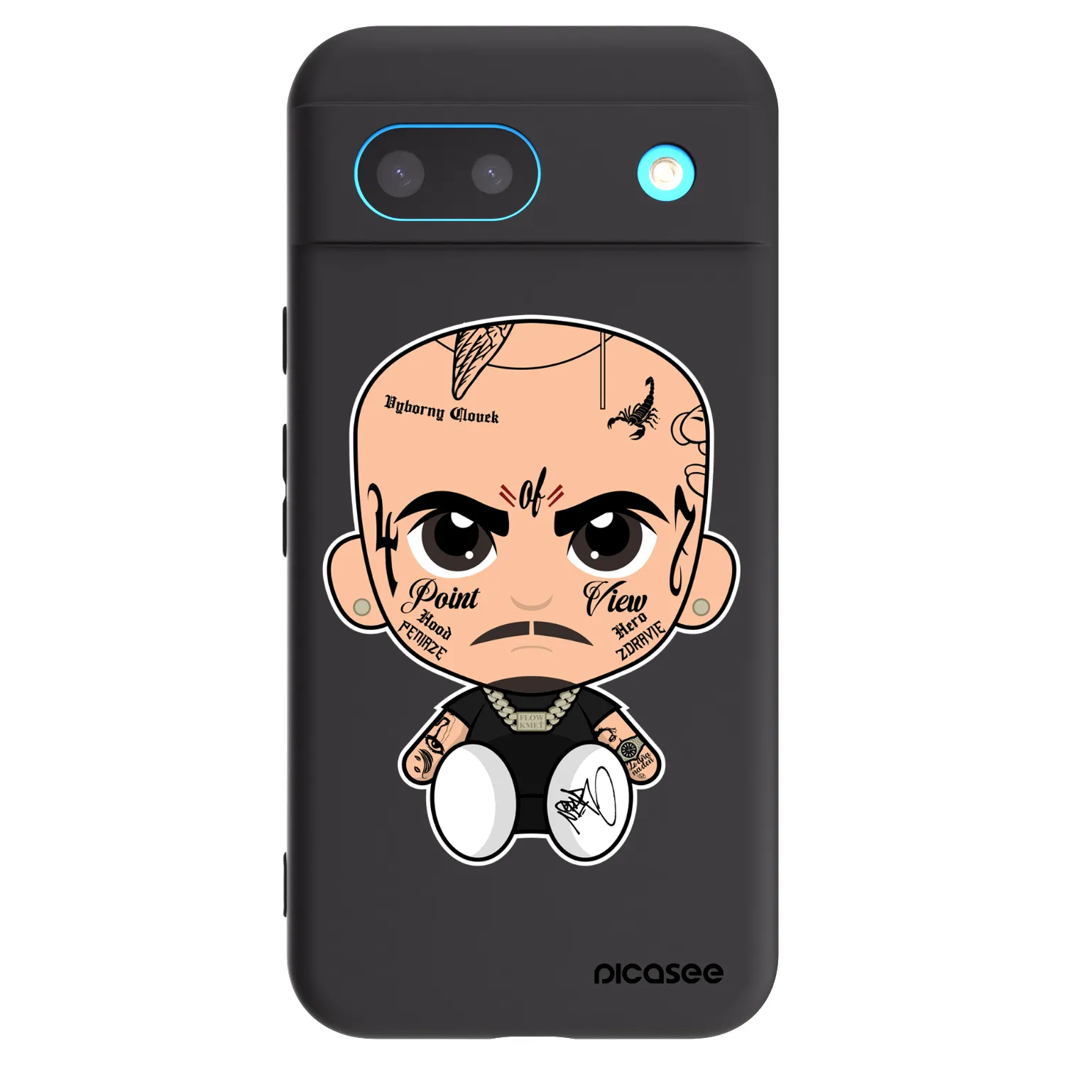 Picasee silikónový čierny obal pre Google Pixel 8a - Separ