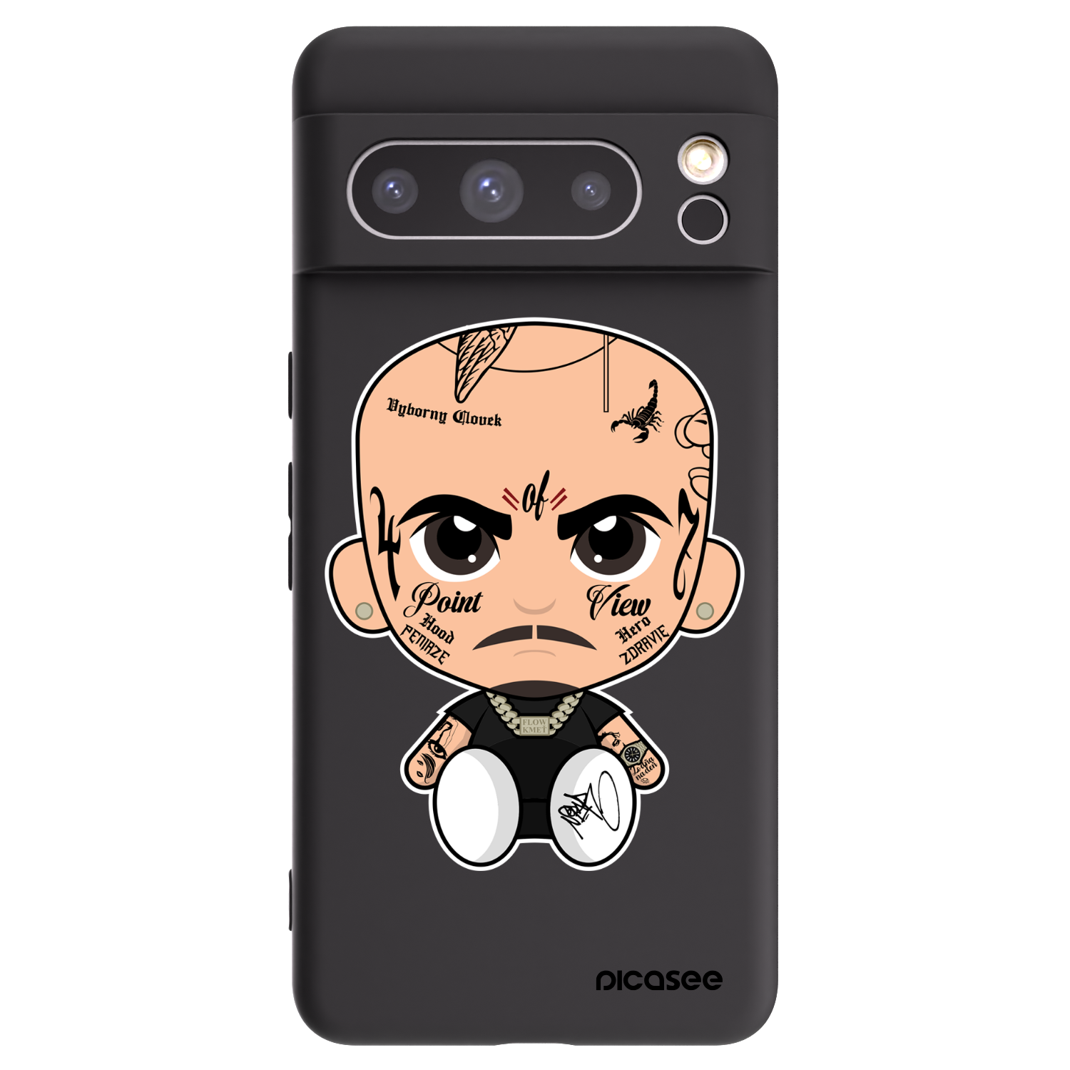 Picasee silikónový čierny obal pre Google Pixel 8 Pro - Separ