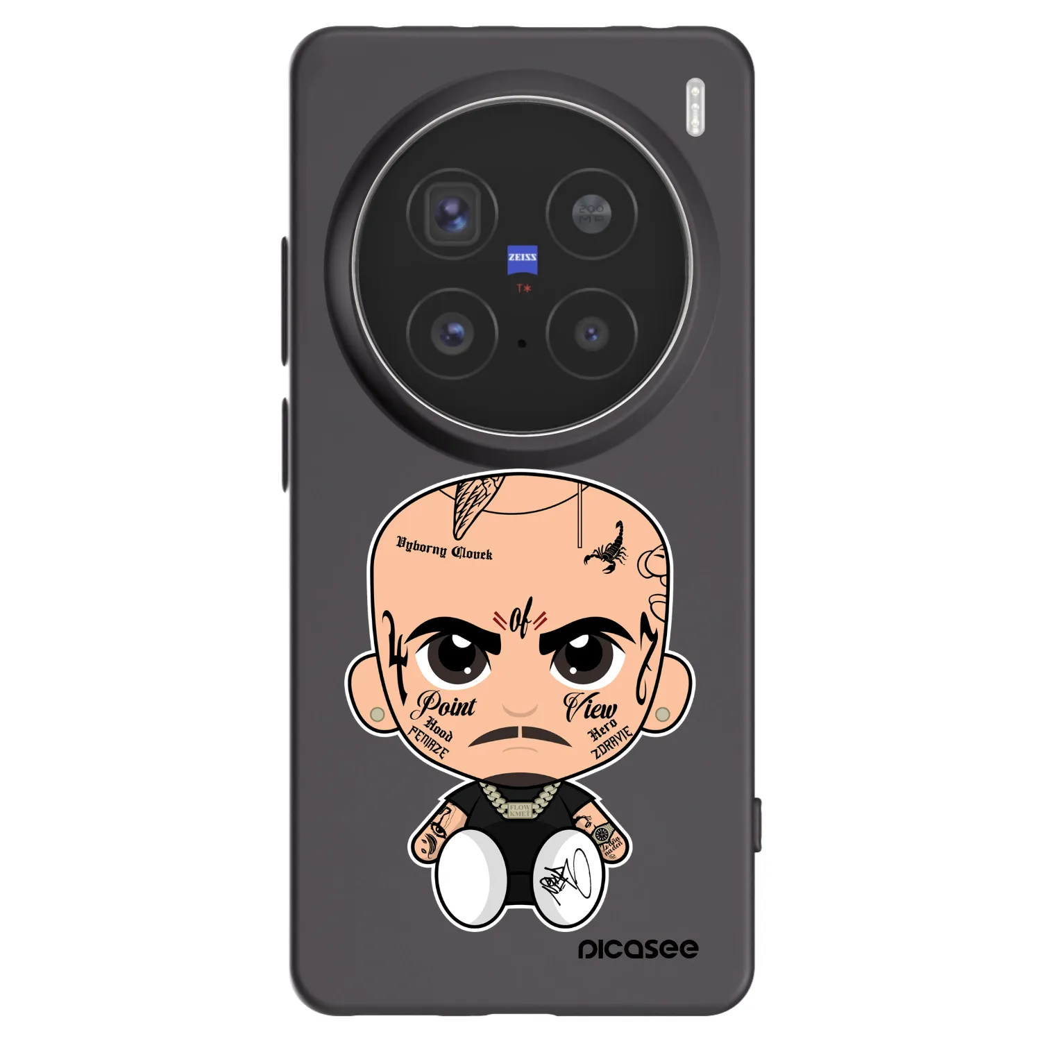 Picasee silikónový čierny obal pre Vivo X200 Pro - Separ