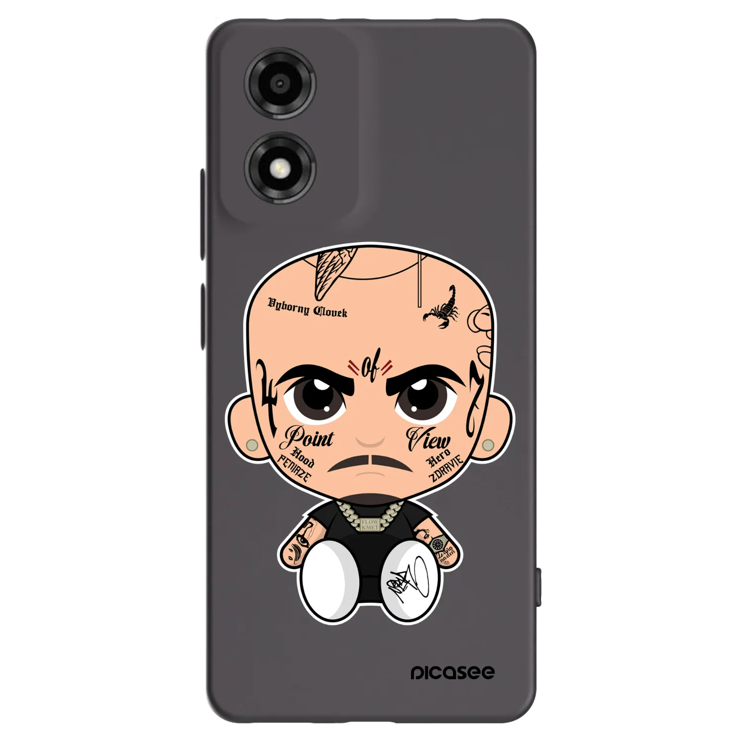 Picasee silikónový čierny obal pre Motorola Moto E14 - Separ