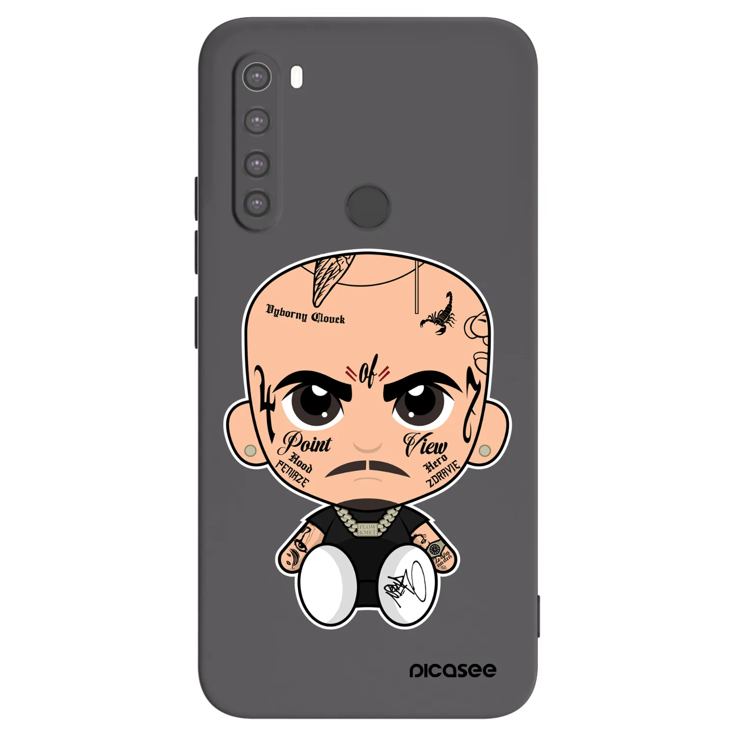 Picasee silikónový čierny obal pre Xiaomi Redmi Note 8 - Separ