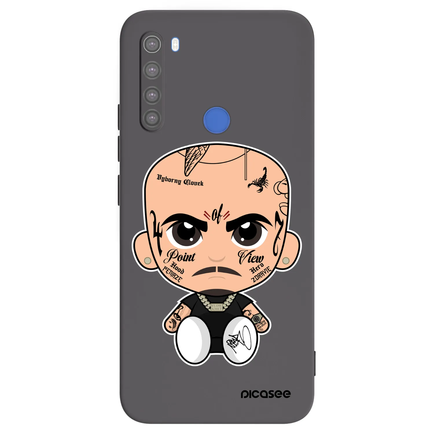 Picasee silikónový čierny obal pre Xiaomi Redmi Note 8T - Separ