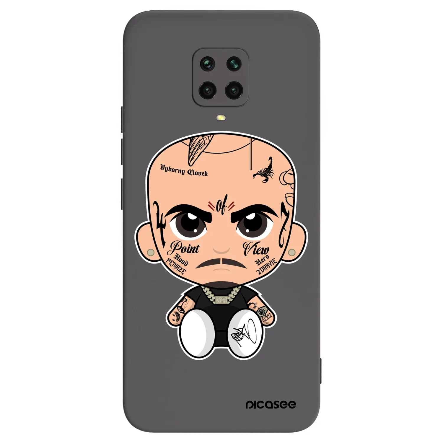 Picasee silikónový čierny obal pre Xiaomi Redmi Note 9S - Separ