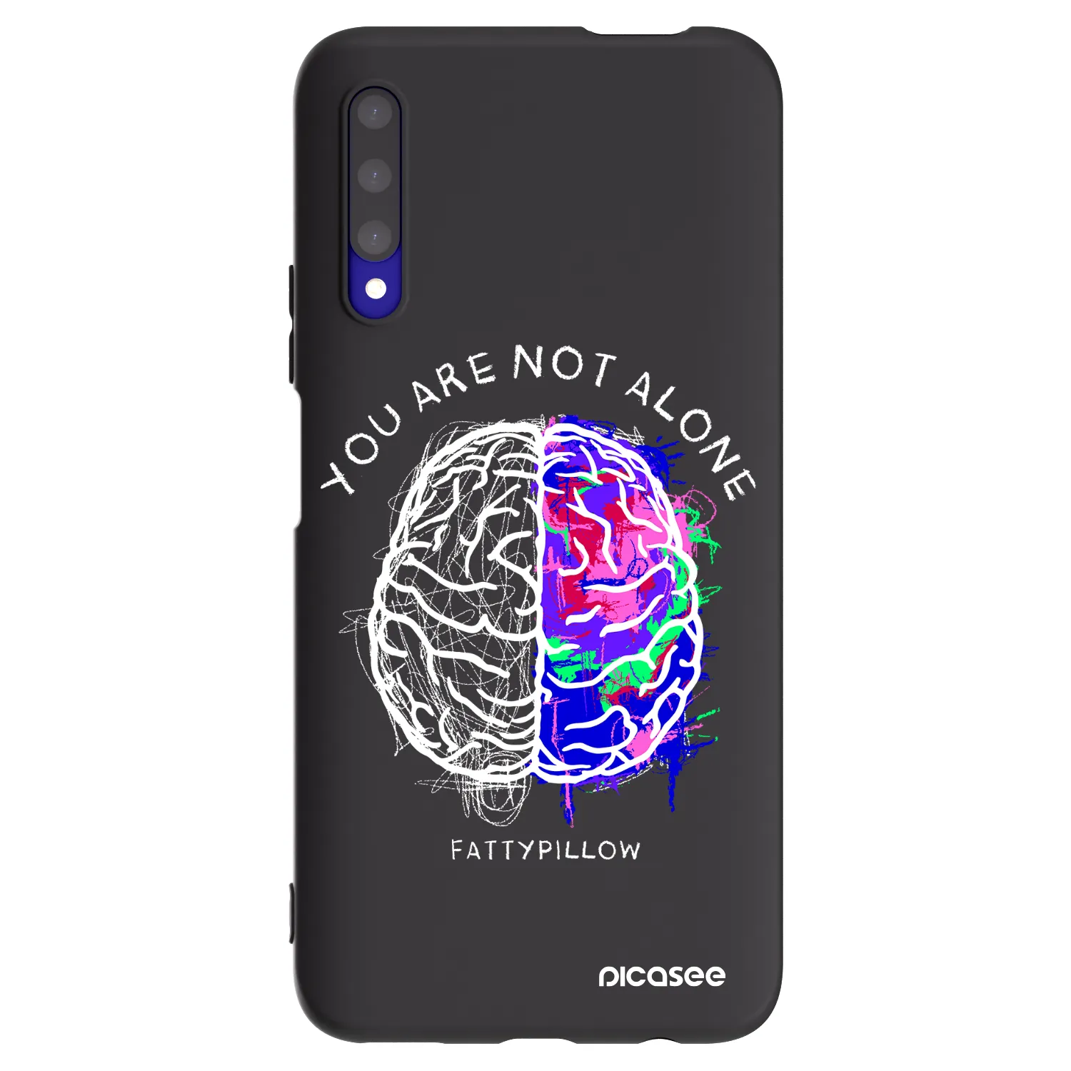 Picasee silikónový čierny obal pre Honor 9X Pro - Brain - White