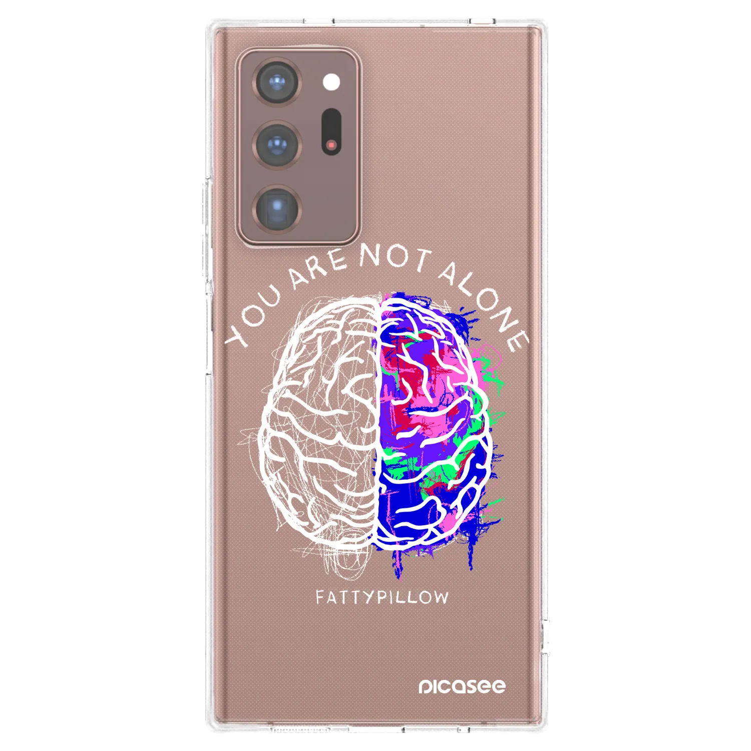 Picasee silikónový prehľadný obal pre Samsung Galaxy Note 20 Ultra - Brain - White
