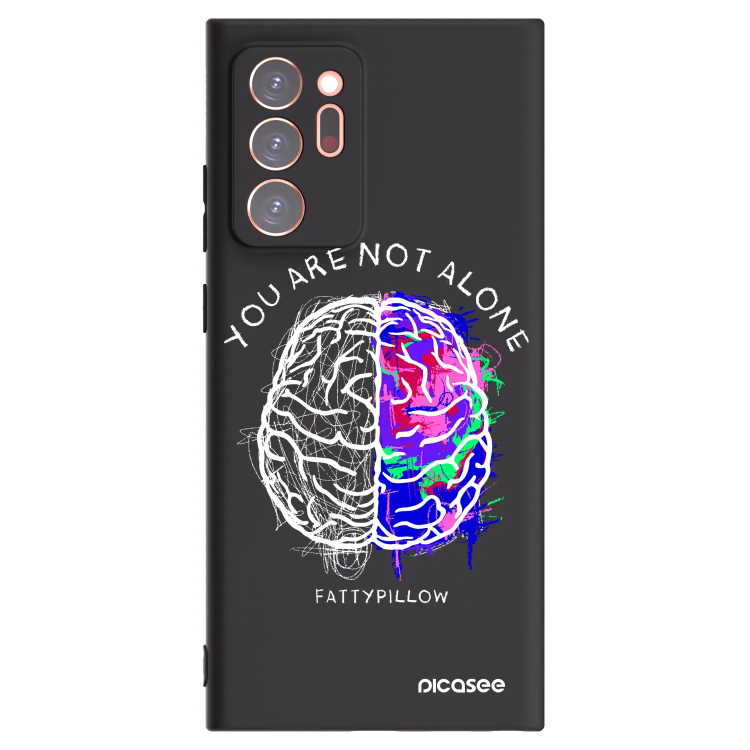 Picasee silikónový čierny obal pre Samsung Galaxy Note 20 Ultra - Brain - White