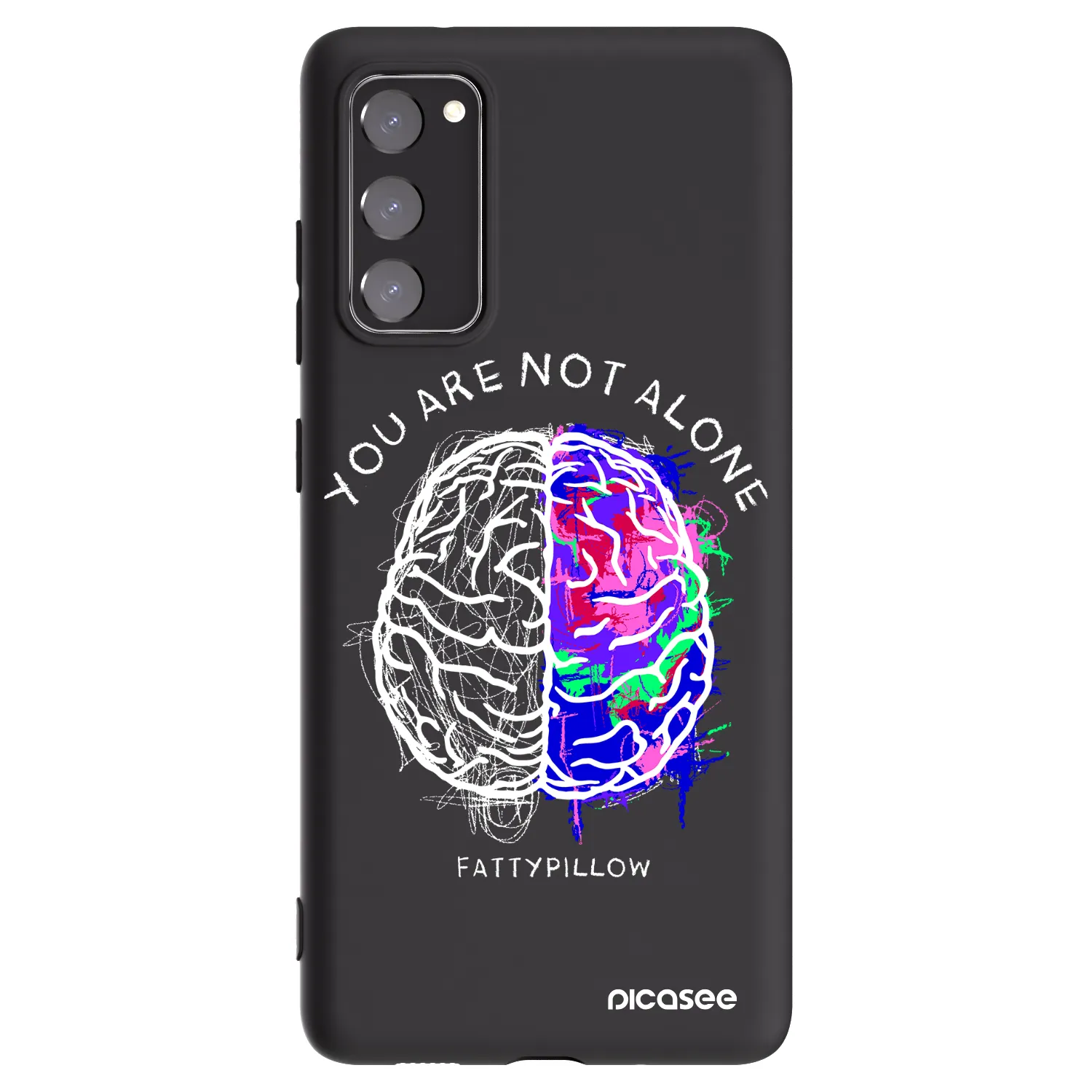 Picasee silikónový čierny obal pre Samsung Galaxy S20 FE - Brain - White