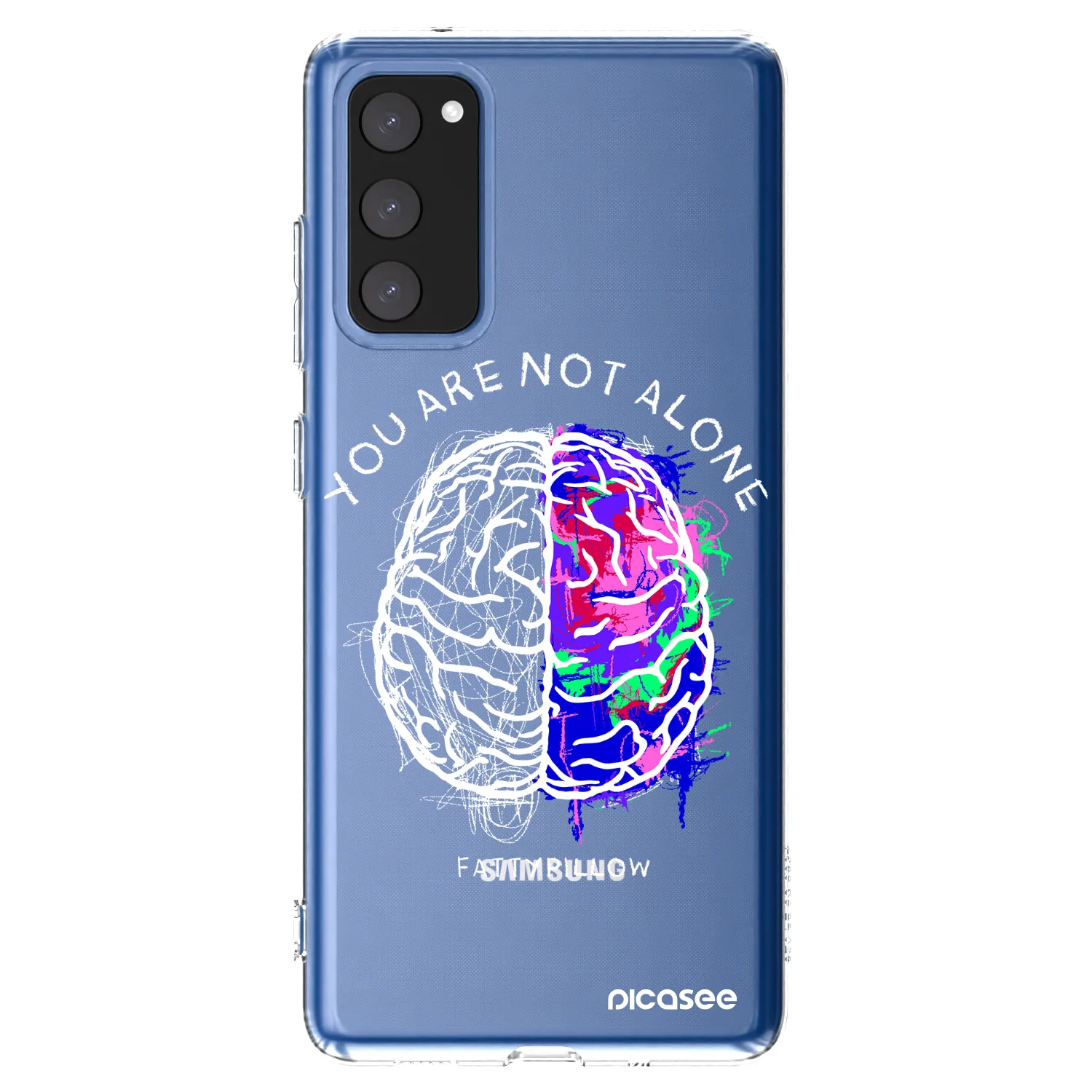 Picasee silikónový prehľadný obal pre Samsung Galaxy S20 FE - Brain - White