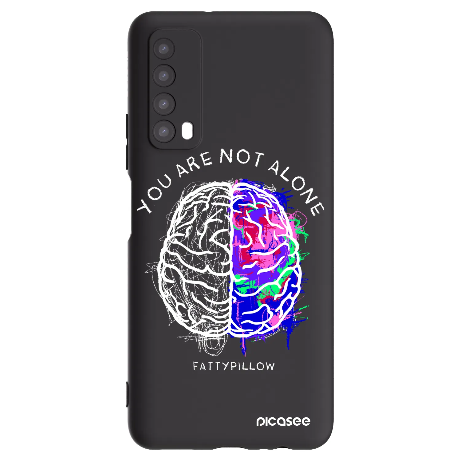 Picasee silikónový čierny obal pre Huawei P Smart 2021 - Brain - White
