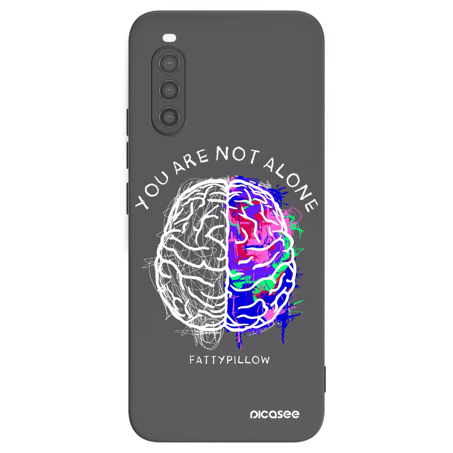 Picasee silikónový čierny obal pre Sony Xperia 10 II - Brain - White