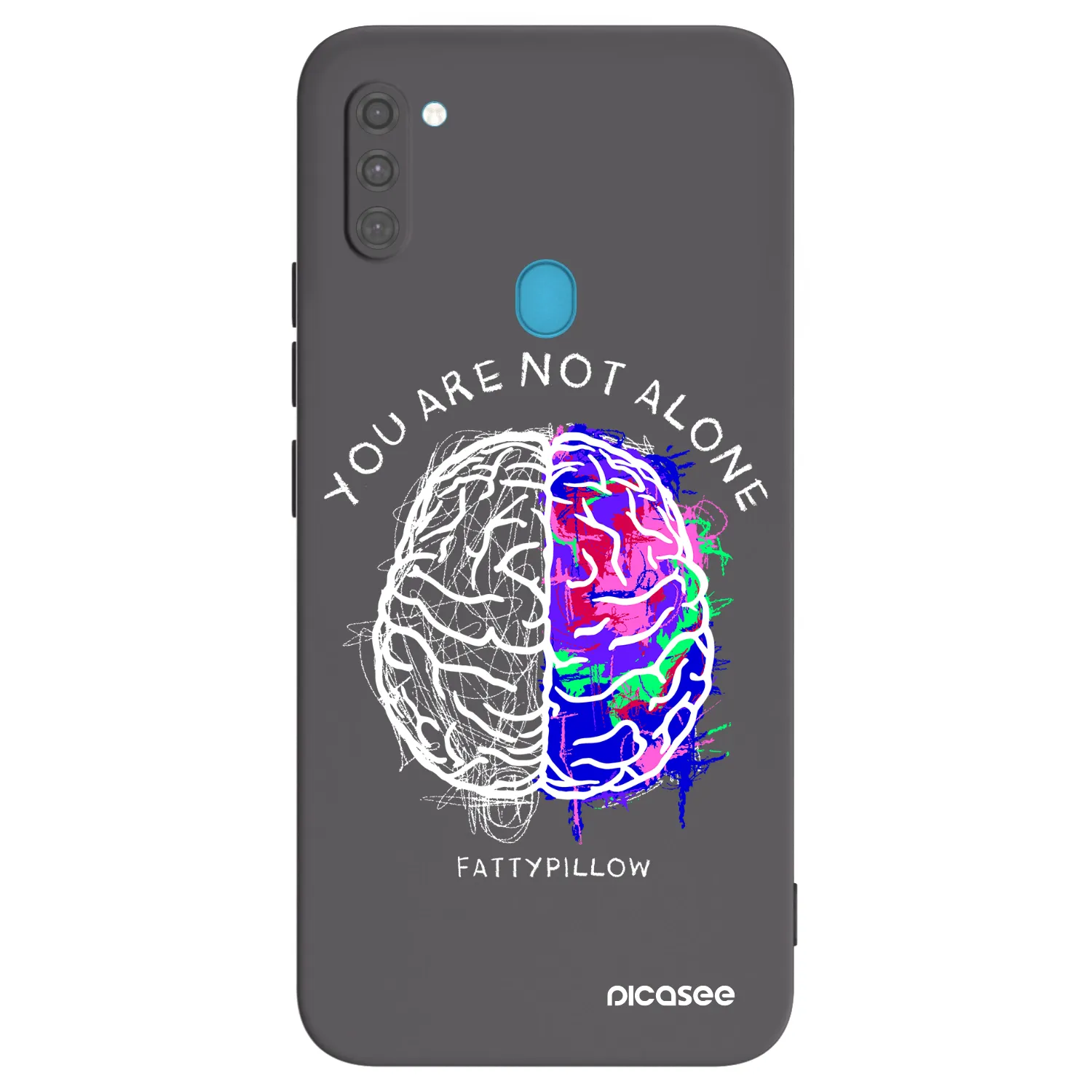 Picasee silikónový čierny obal pre Samsung Galaxy M11 - Brain - White