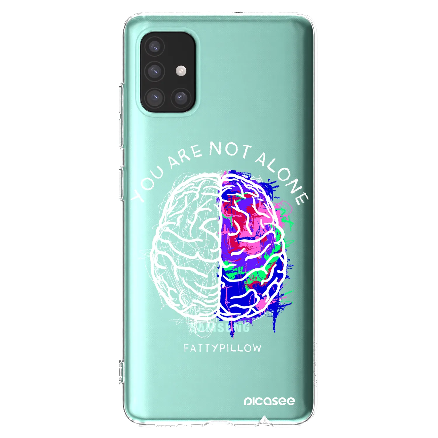 Picasee silikónový prehľadný obal pre Samsung Galaxy M31s - Brain - White