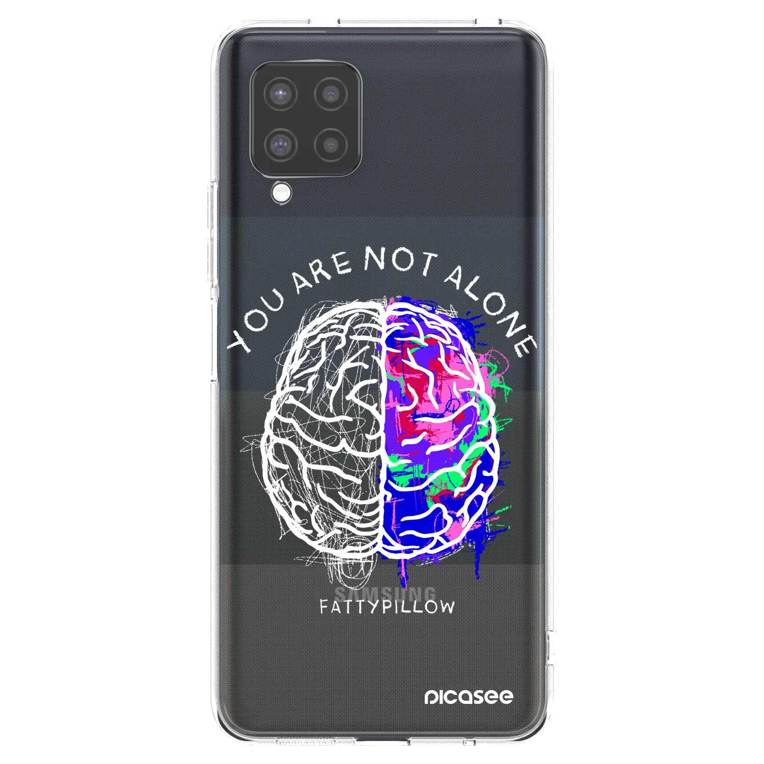 Picasee silikónový prehľadný obal pre Samsung Galaxy A42 A426B - Brain - White