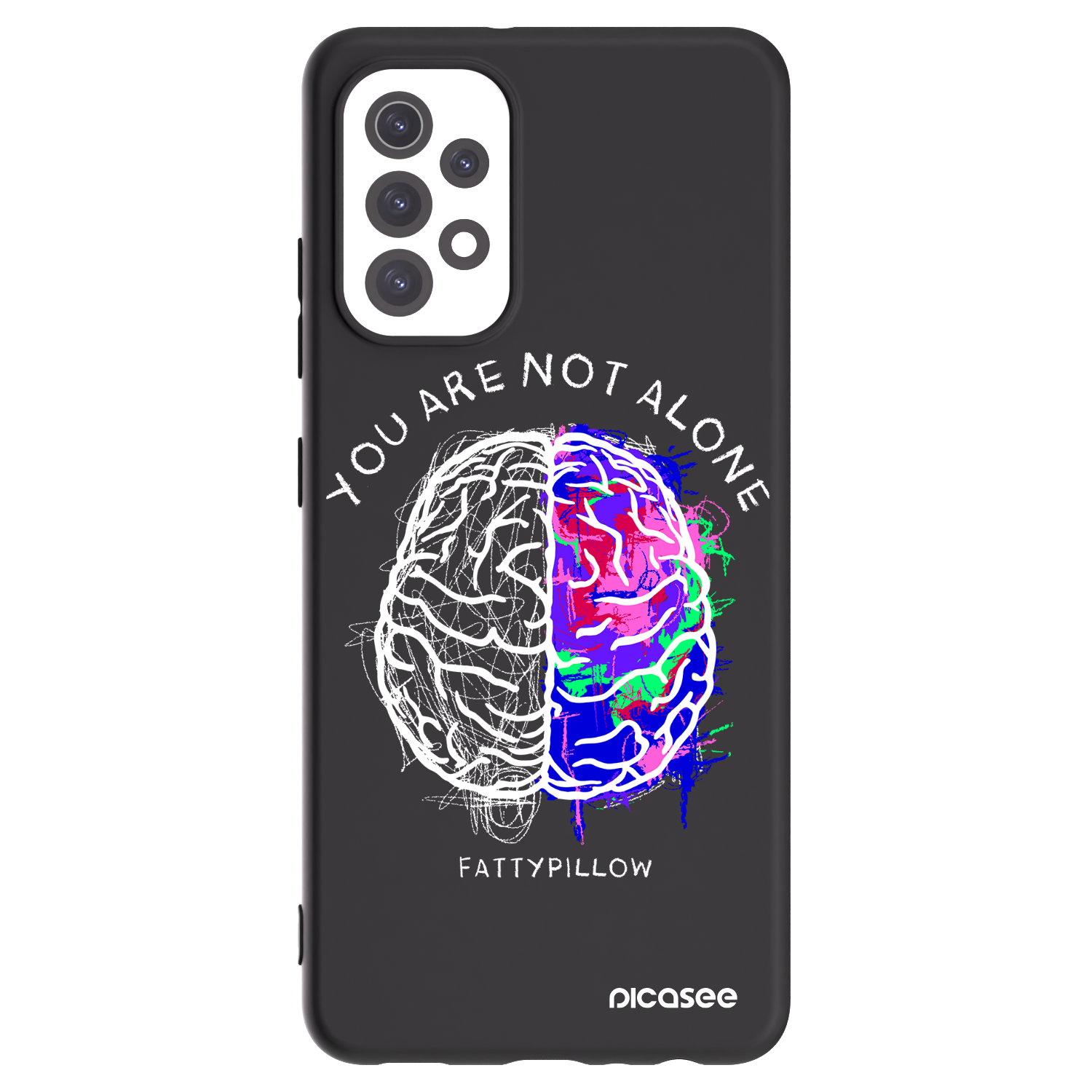 Picasee silikónový čierny obal pre Samsung Galaxy A32 5G A326B - Brain - White