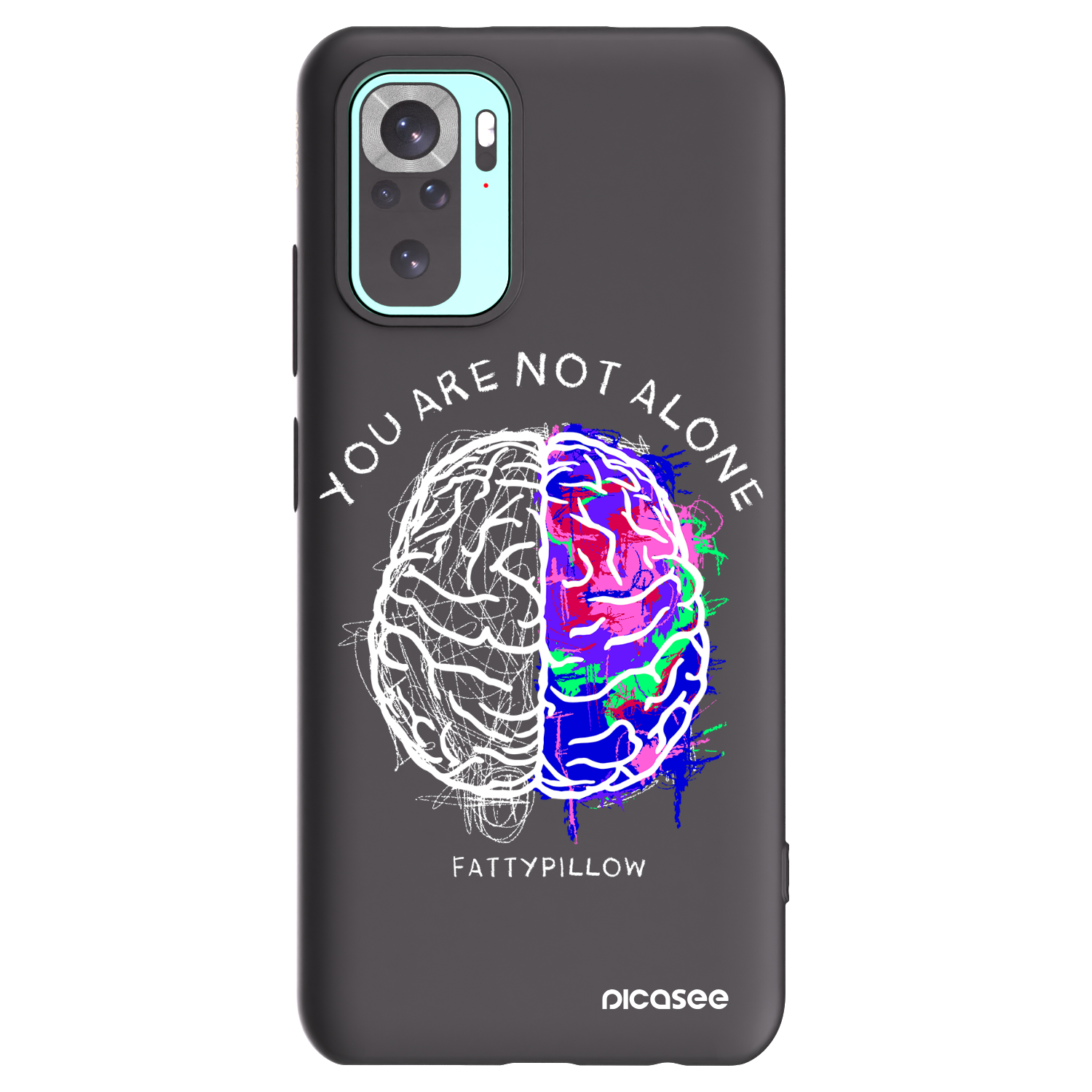 Picasee silikónový čierny obal pre Xiaomi Redmi Note 10 Pro - Brain - White