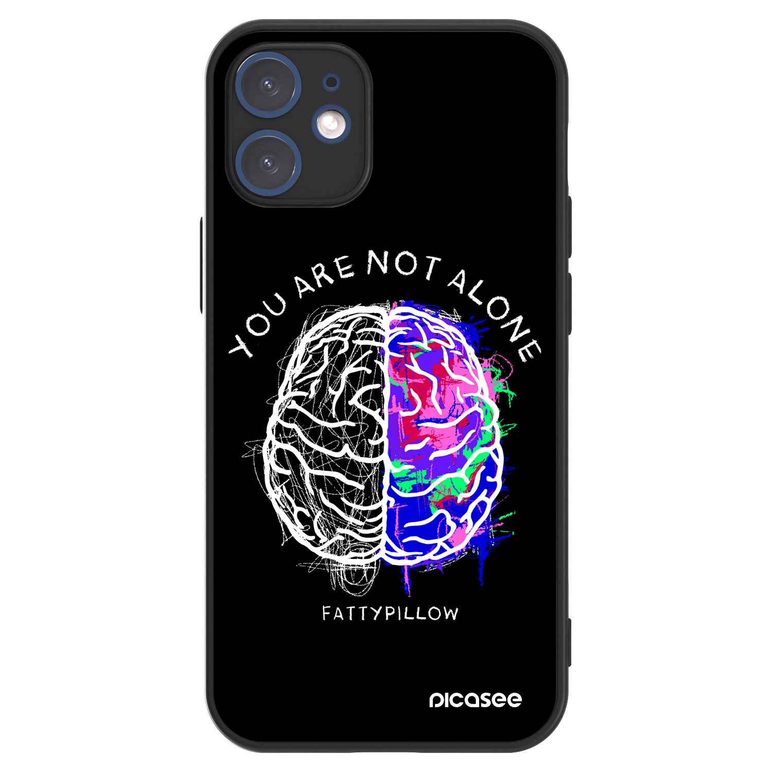 Picasee ULTIMATE CASE pro Apple iPhone 12 mini - Brain - White