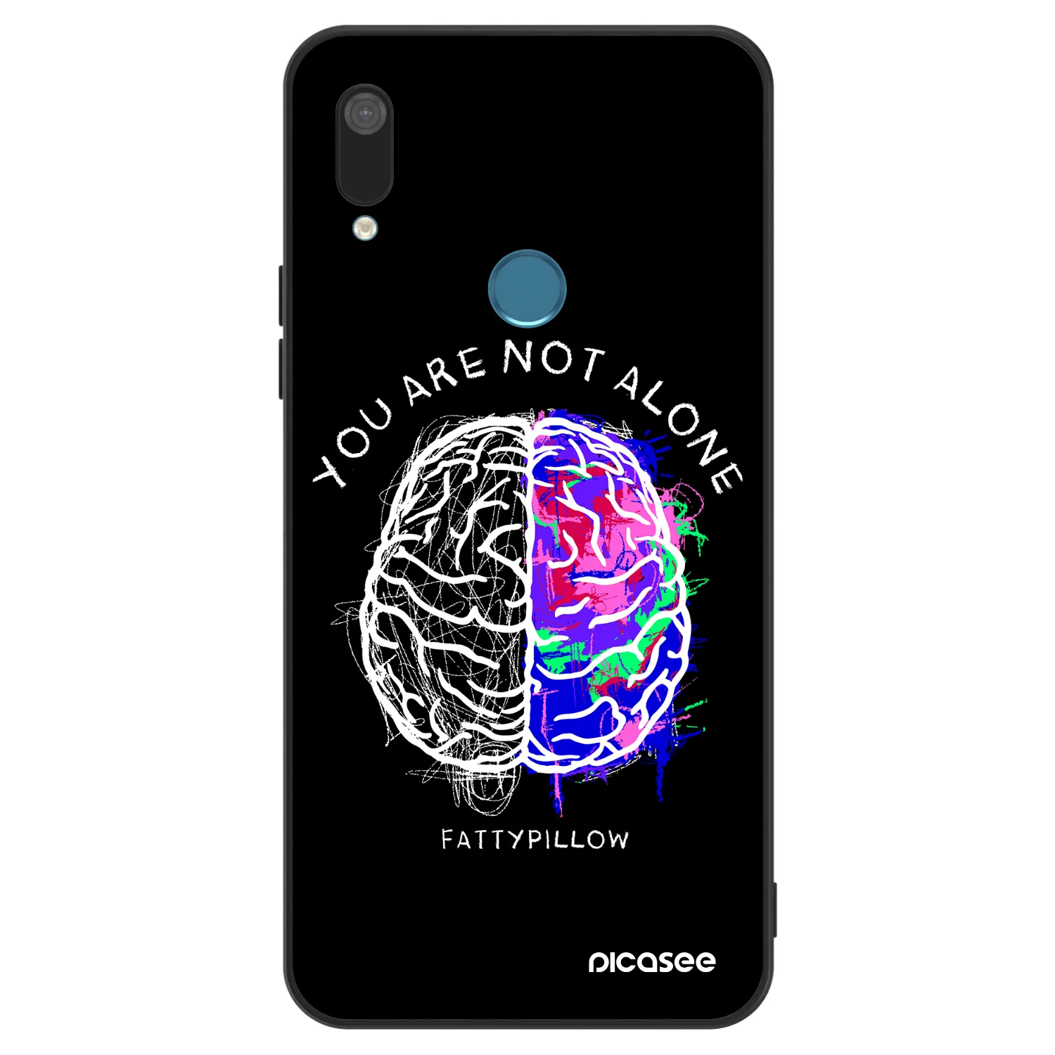 Picasee ULTIMATE CASE pro Huawei Y7 2019 - Brain - White