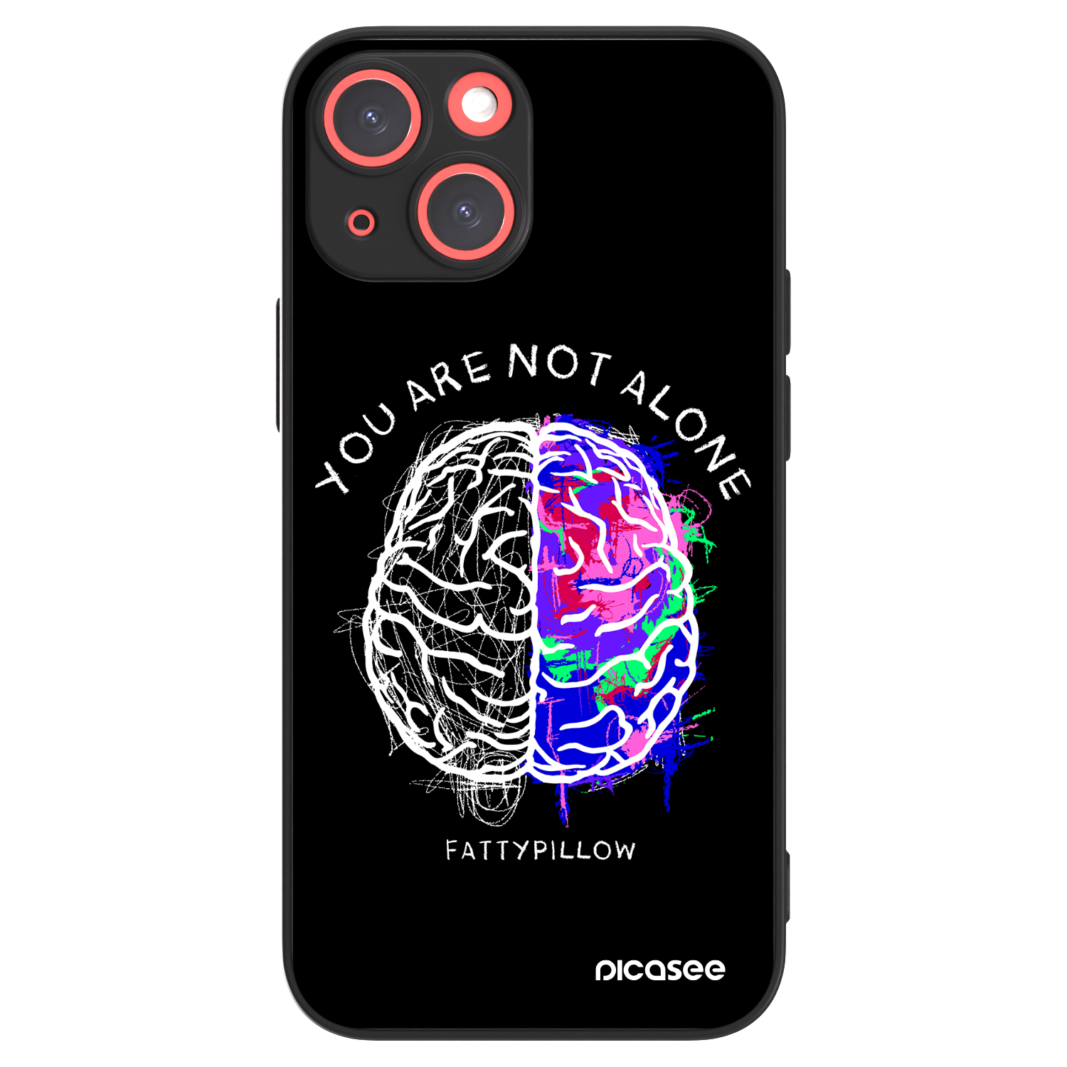 Picasee ULTIMATE CASE pro Apple iPhone 13 mini - Brain - White