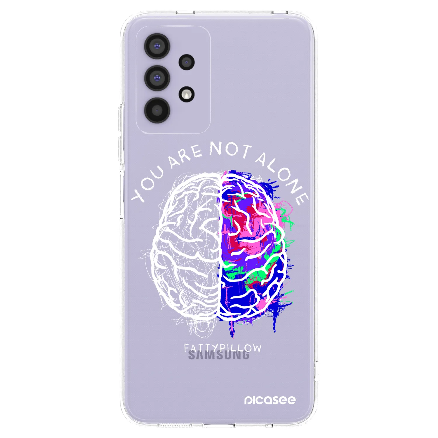 Picasee silikónový prehľadný obal pre Samsung Galaxy A32 4G SM-A325F - Brain - White