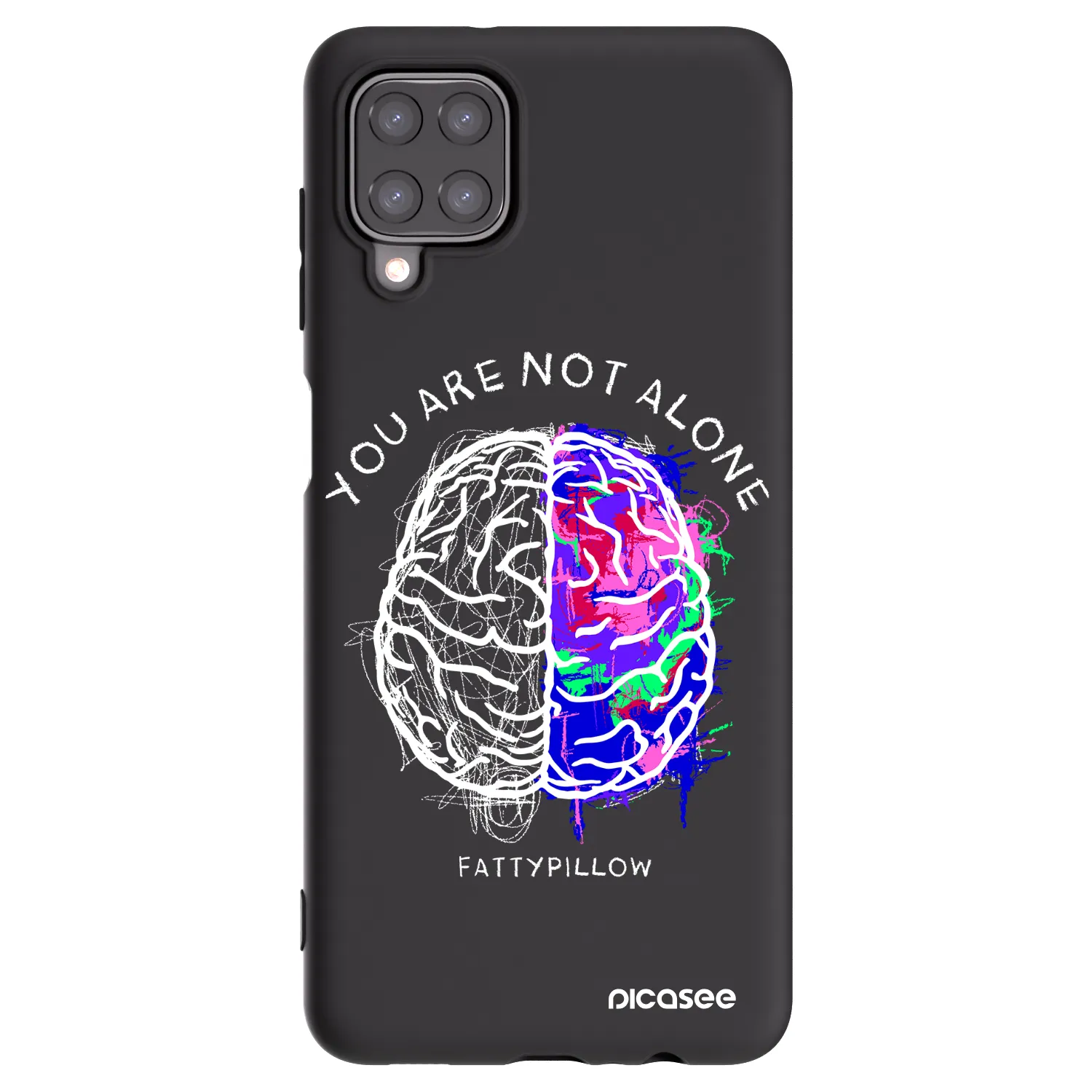 Picasee silikónový čierny obal pre Samsung Galaxy M12 M127F - Brain - White