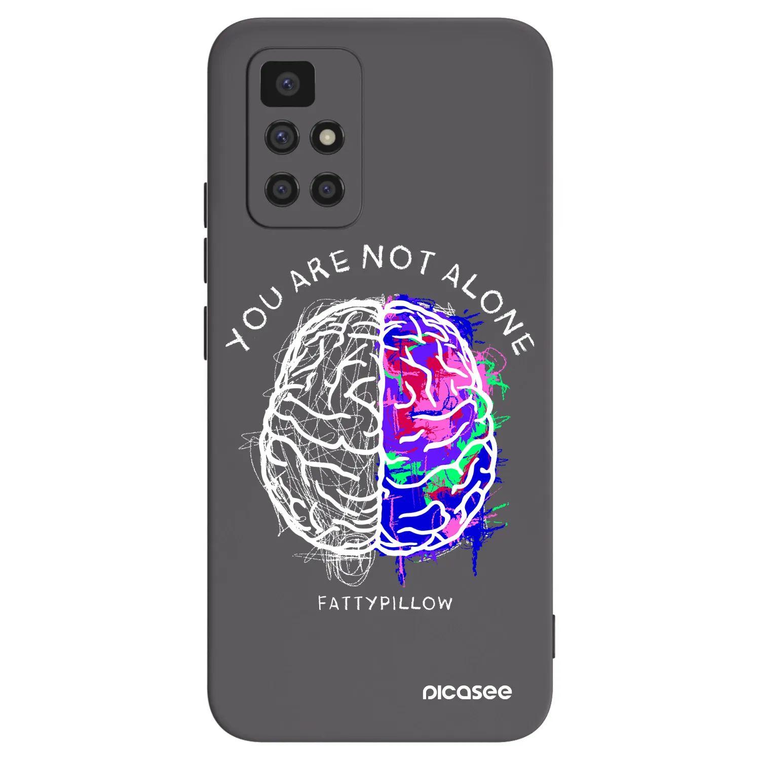 Picasee silikónový čierny obal pre Xiaomi Redmi 10 - Brain - White