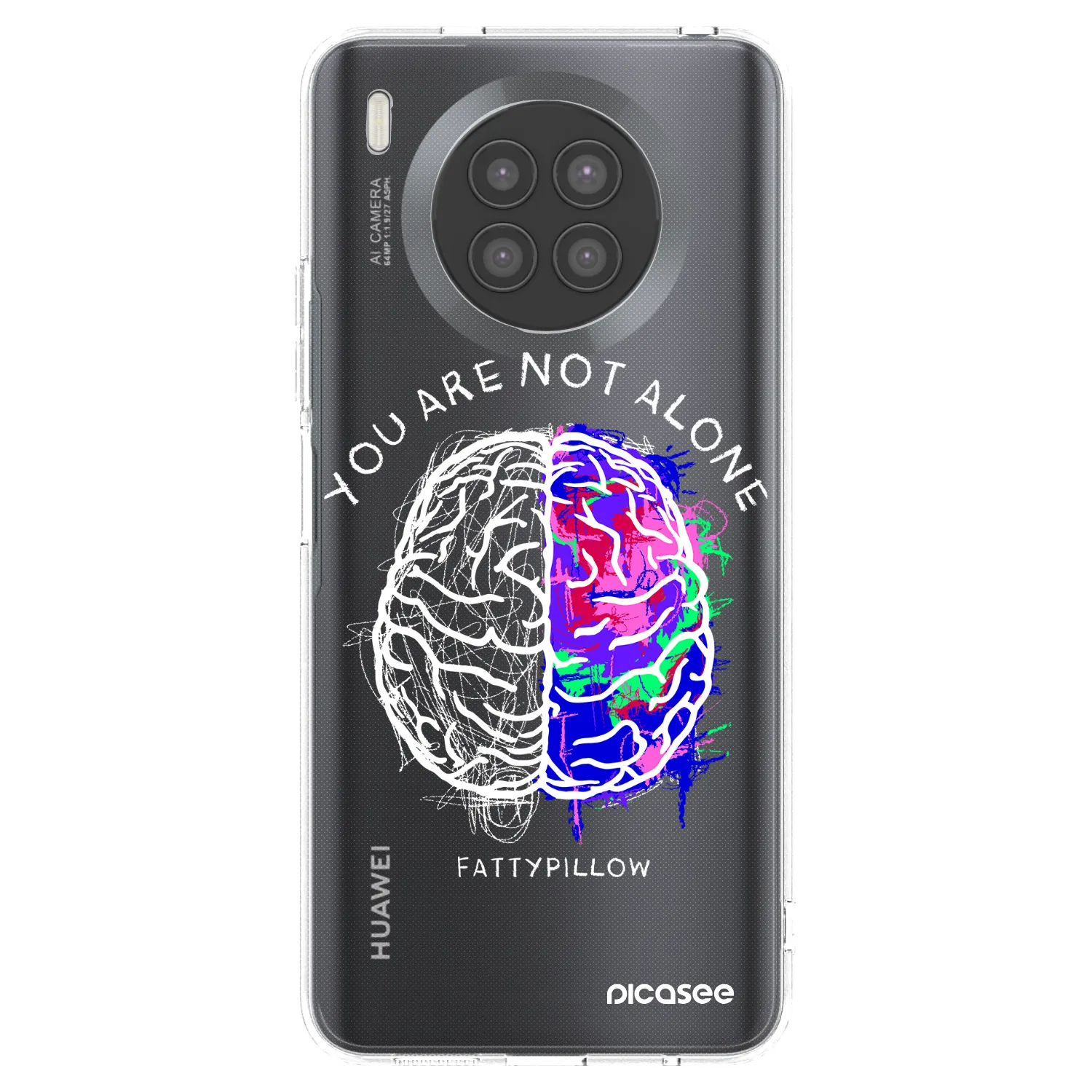 Picasee silikónový prehľadný obal pre Huawei Nova 8i - Brain - White