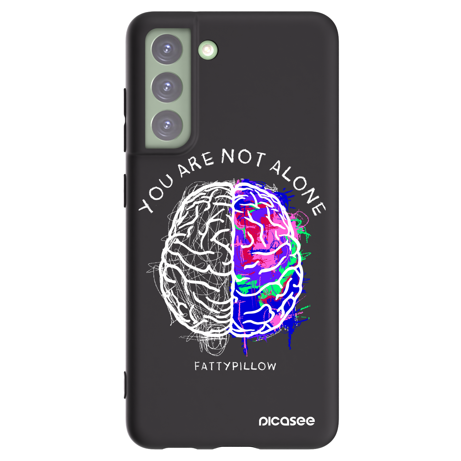 Picasee silikónový čierny obal pre Samsung Galaxy S21 FE 5G - Brain - White