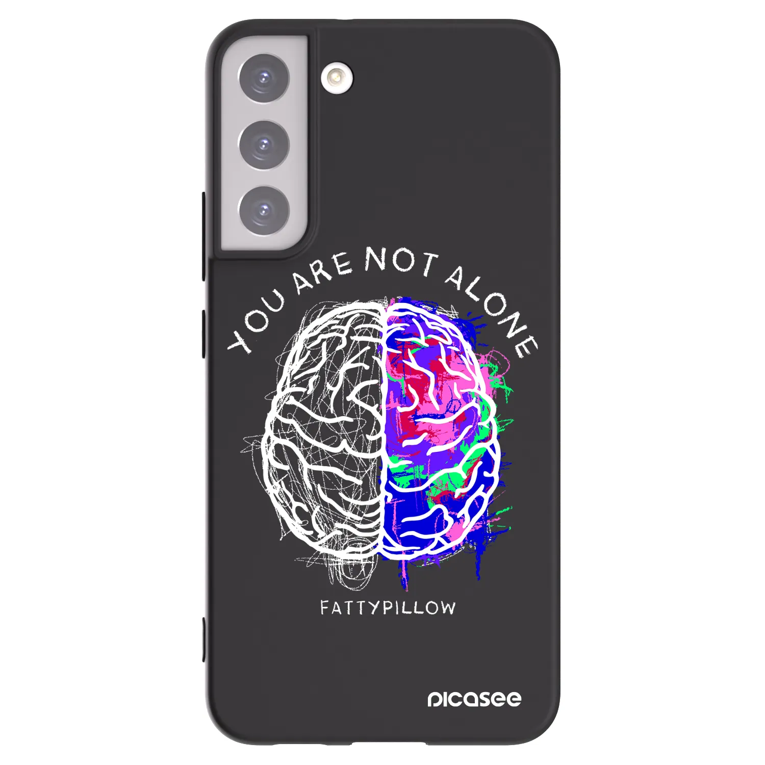 Picasee silikónový čierny obal pre Samsung Galaxy S22+ 5G - Brain - White