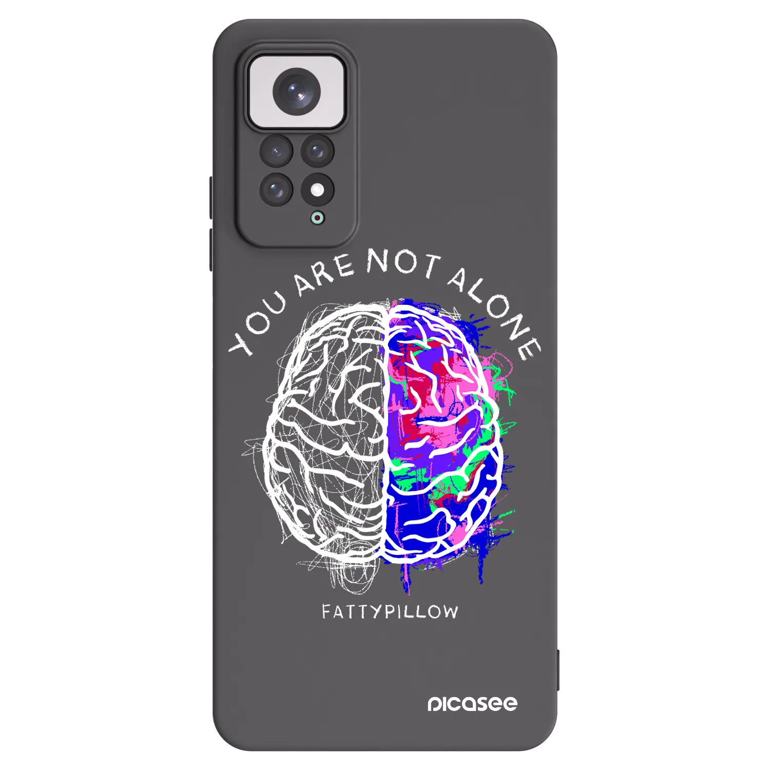 Picasee silikónový čierny obal pre Xiaomi Redmi Note 11 - Brain - White