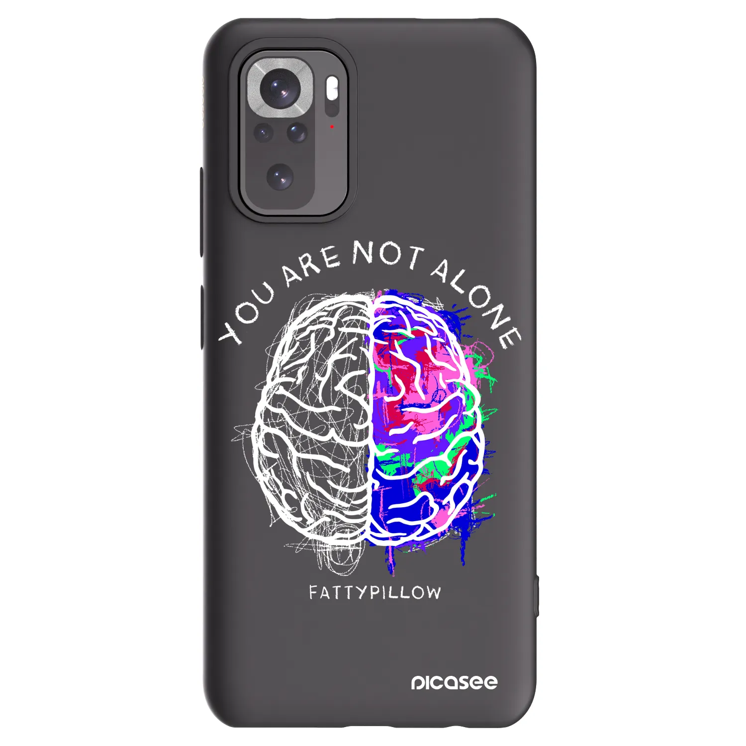 Picasee silikónový čierny obal pre Xiaomi Redmi Note 11S 4G - Brain - White