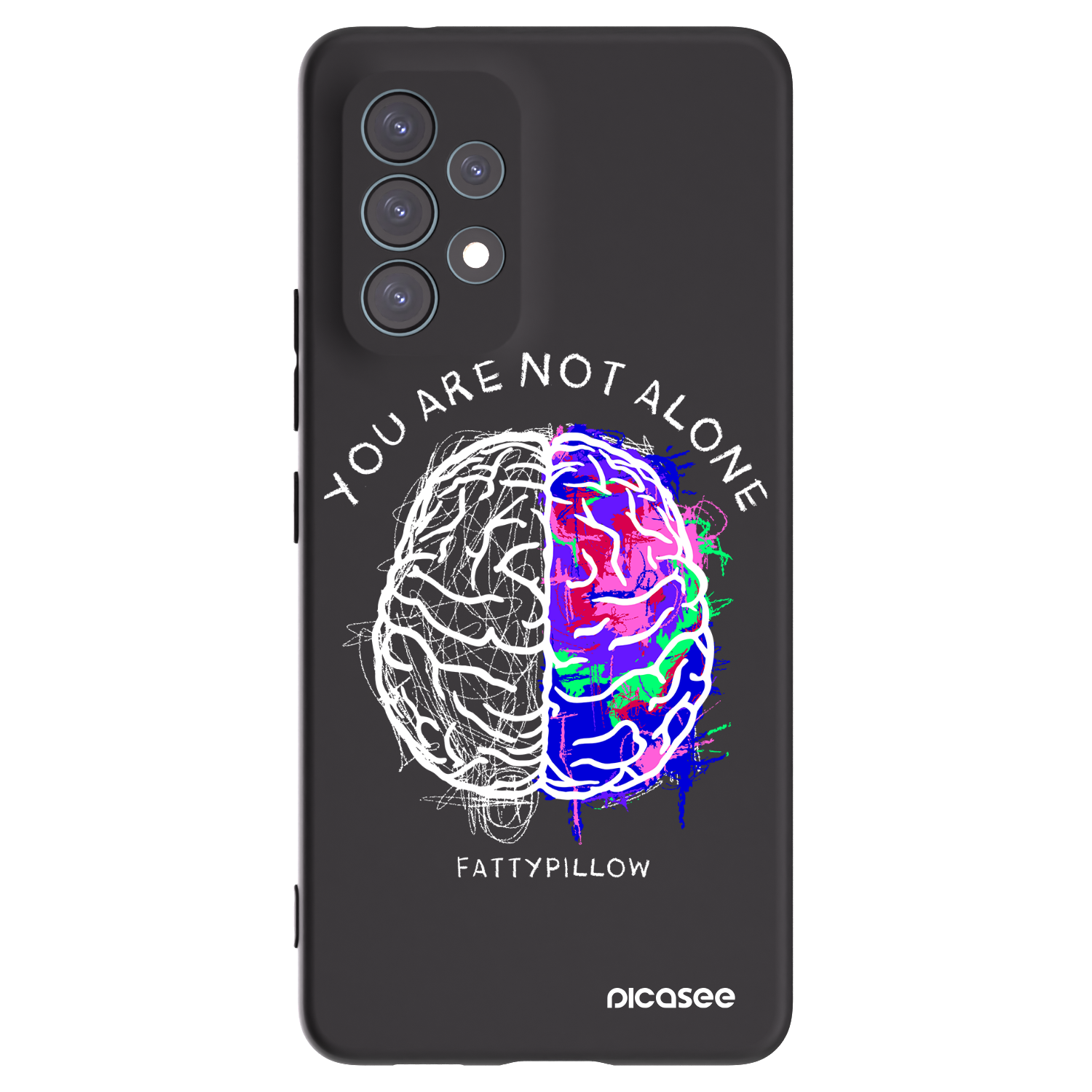 Picasee silikónový čierny obal pre Samsung Galaxy A53 5G A536 - Brain - White