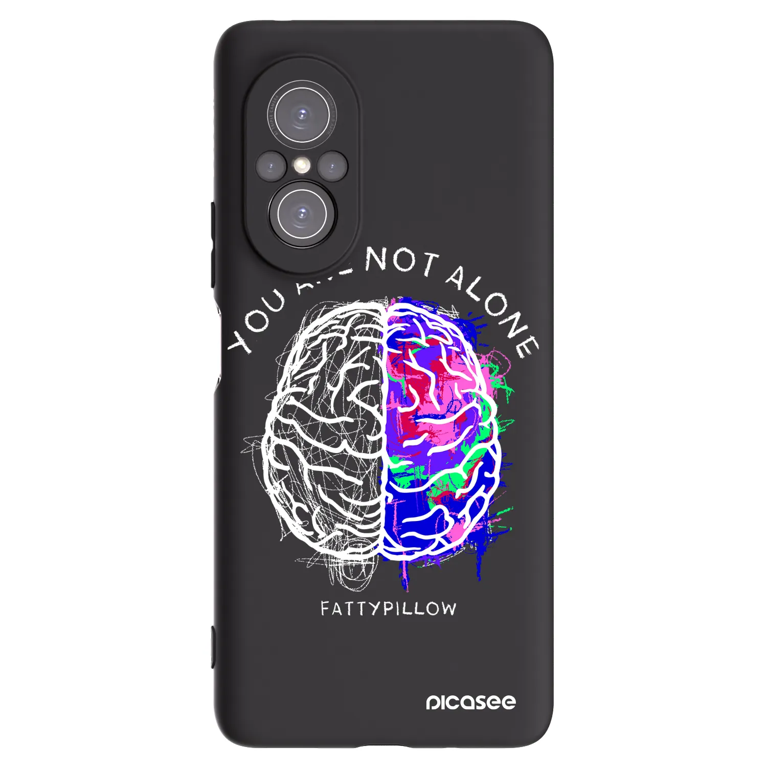 Picasee silikónový čierny obal pre Huawei Nova 9 SE - Brain - White