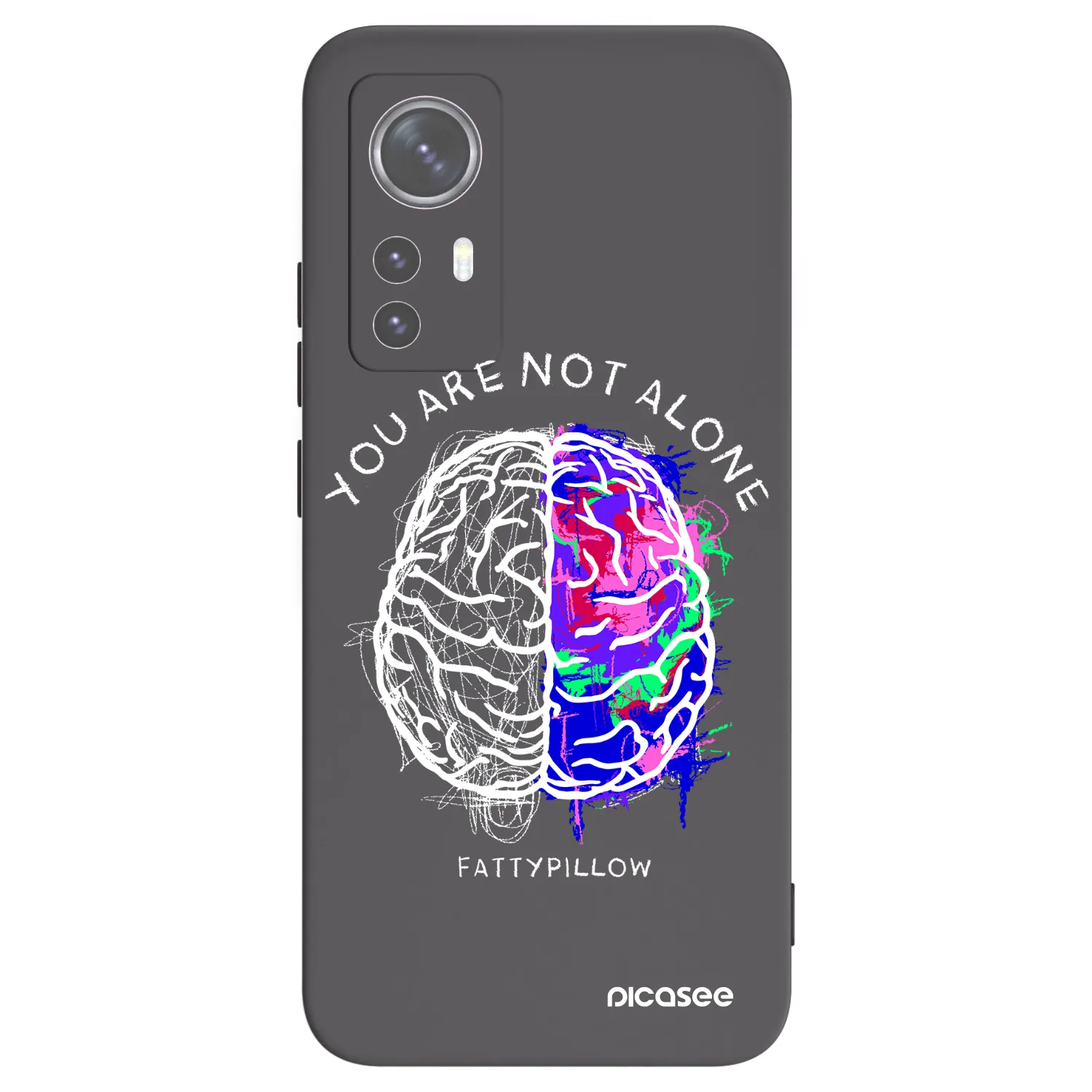 Picasee silikónový čierny obal pre Xiaomi 12 - Brain - White