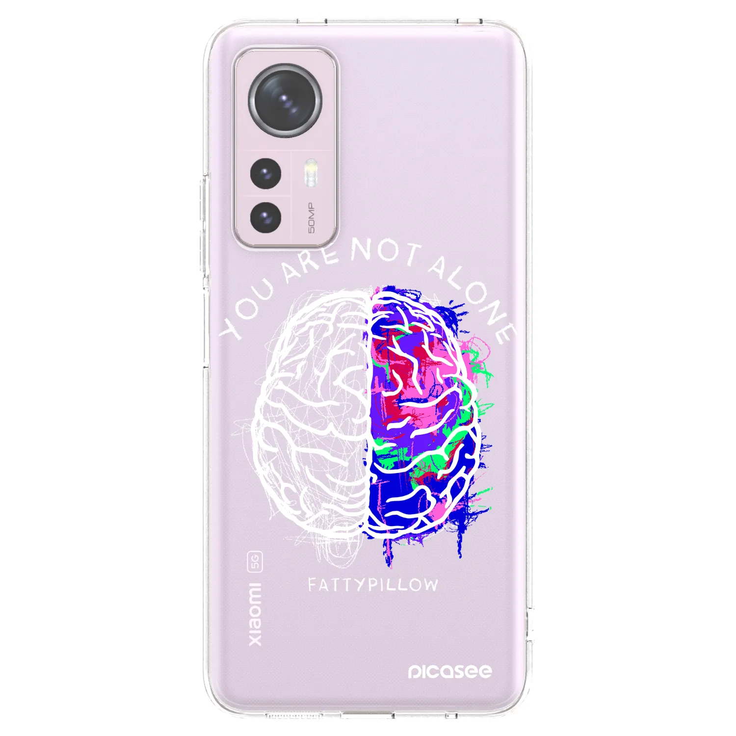 Picasee silikónový prehľadný obal pre Xiaomi 12 - Brain - White