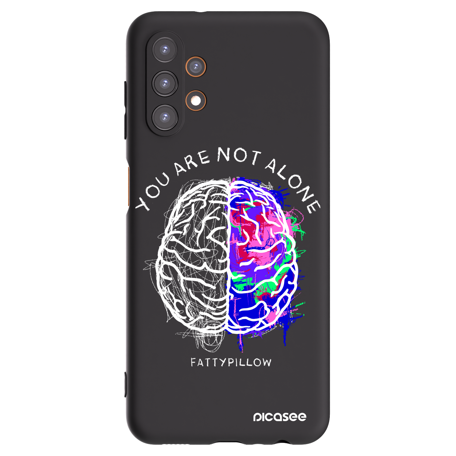 Picasee silikónový čierny obal pre Samsung Galaxy A13 4G A135 - Brain - White