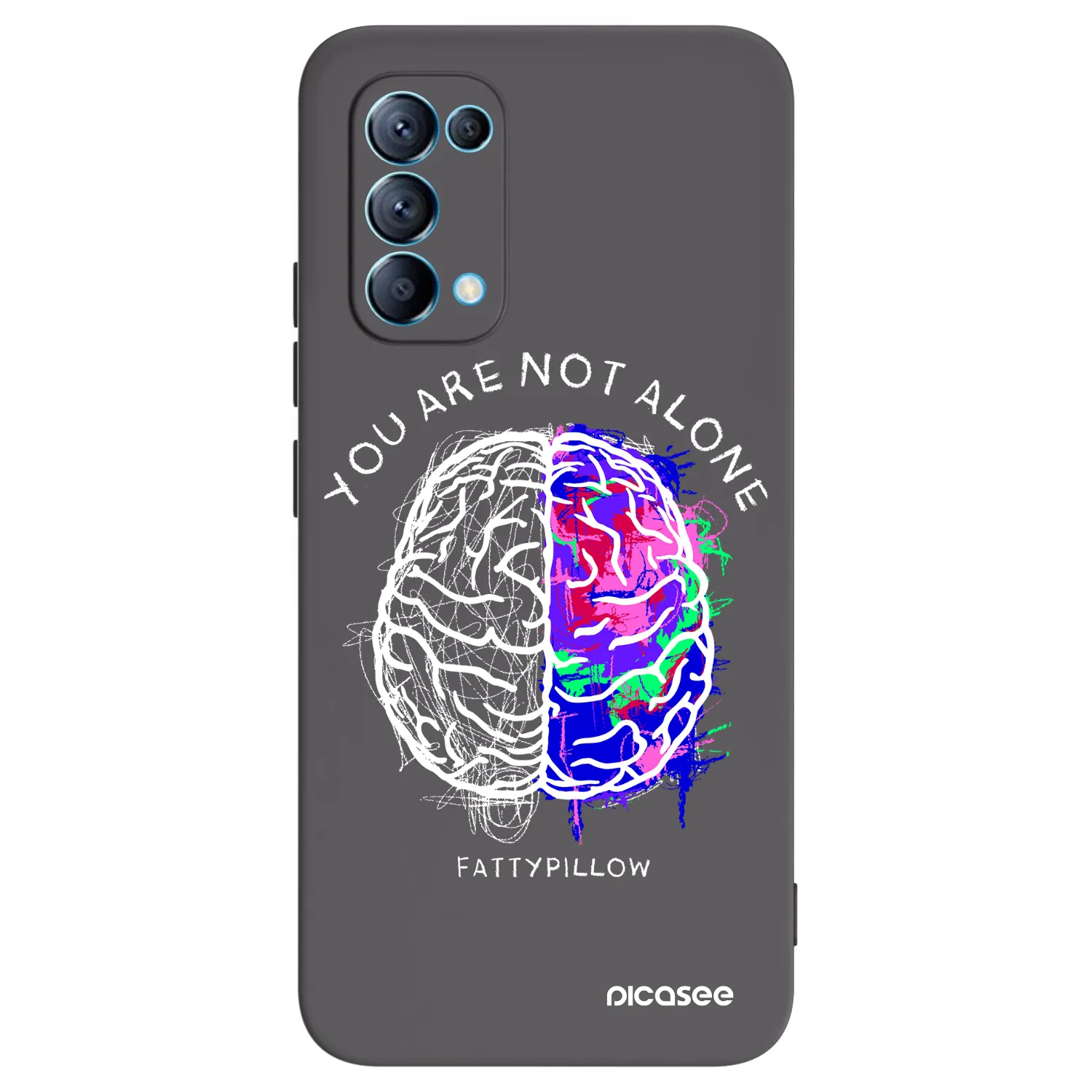 Picasee silikónový čierny obal pre OPPO Reno 5 5G - Brain - White