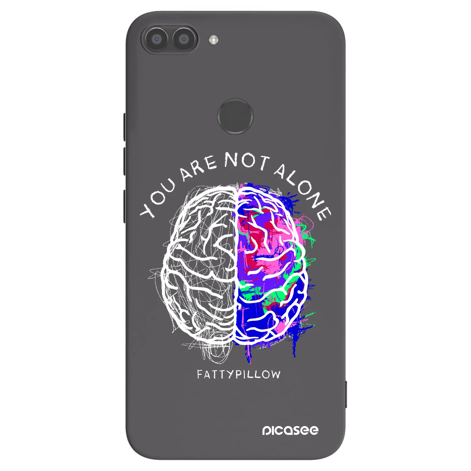 Picasee silikónový čierny obal pre Huawei P Smart - Brain - White