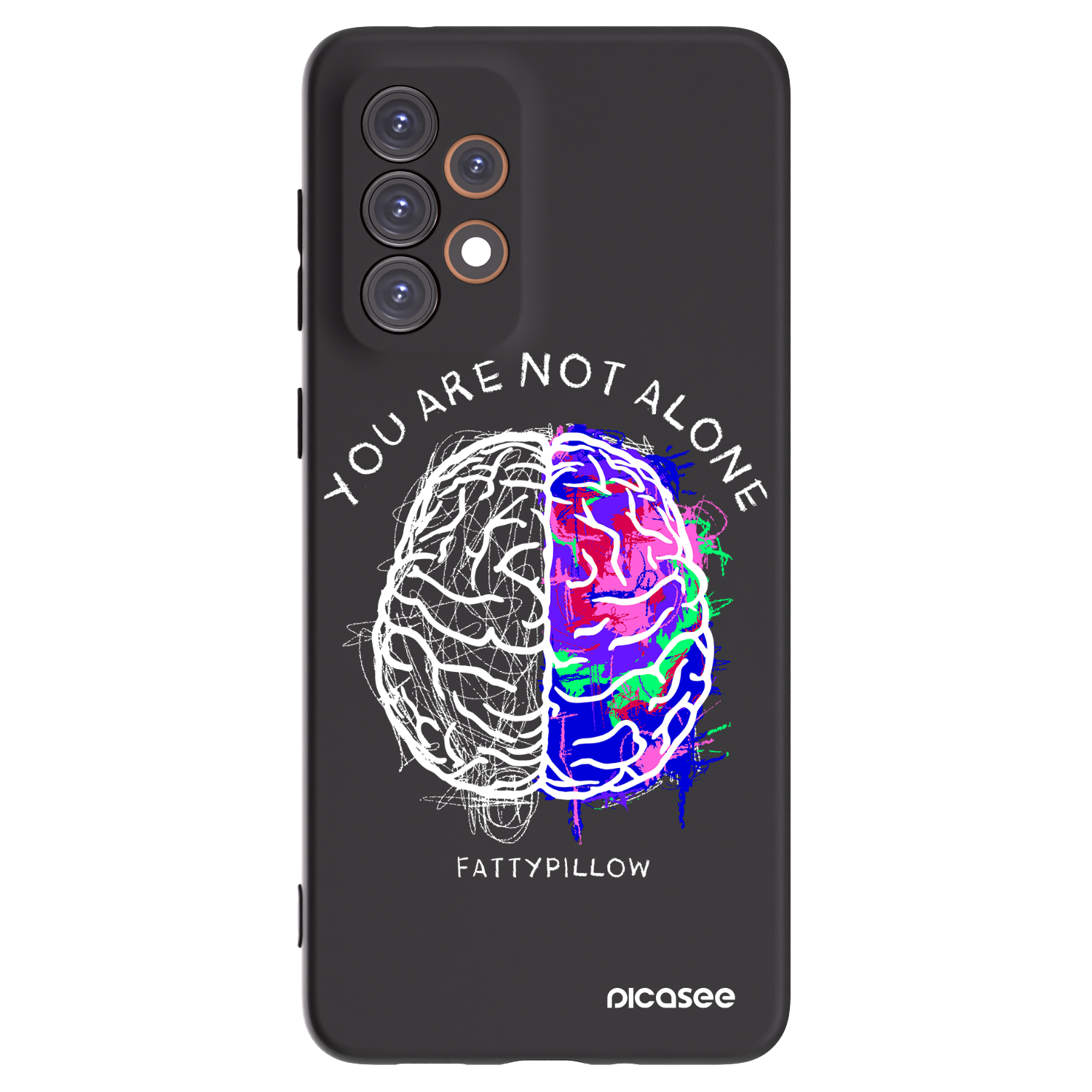 Picasee silikónový čierny obal pre Samsung Galaxy A33 5G A336 - Brain - White