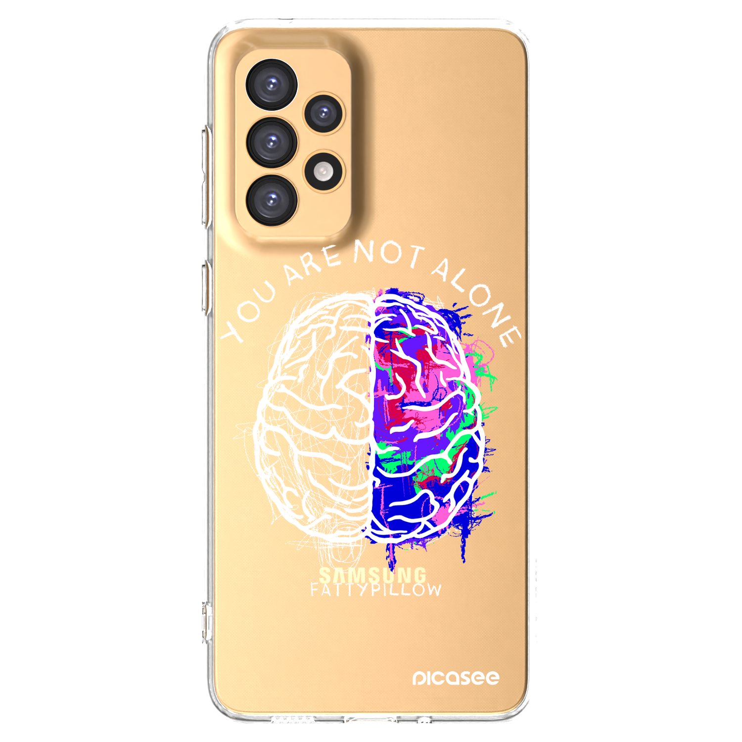 Picasee silikónový prehľadný obal pre Samsung Galaxy A33 5G A336 - Brain - White