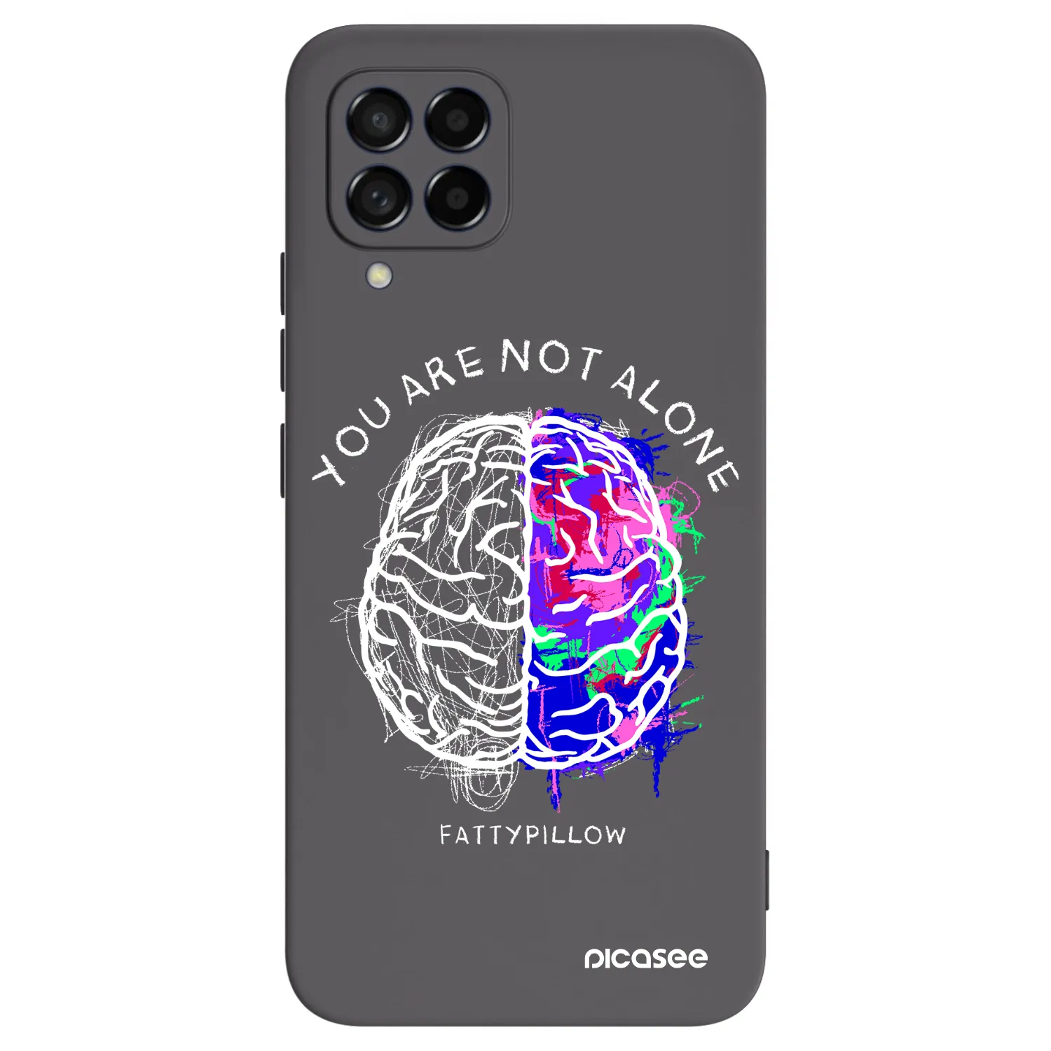 Picasee silikónový čierny obal pre Samsung Galaxy M53 5G - Brain - White