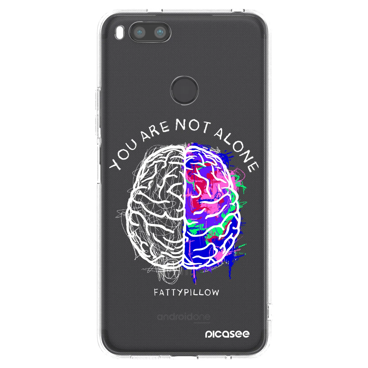 Picasee silikónový prehľadný obal pre Xiaomi Redmi A1 - Brain - White
