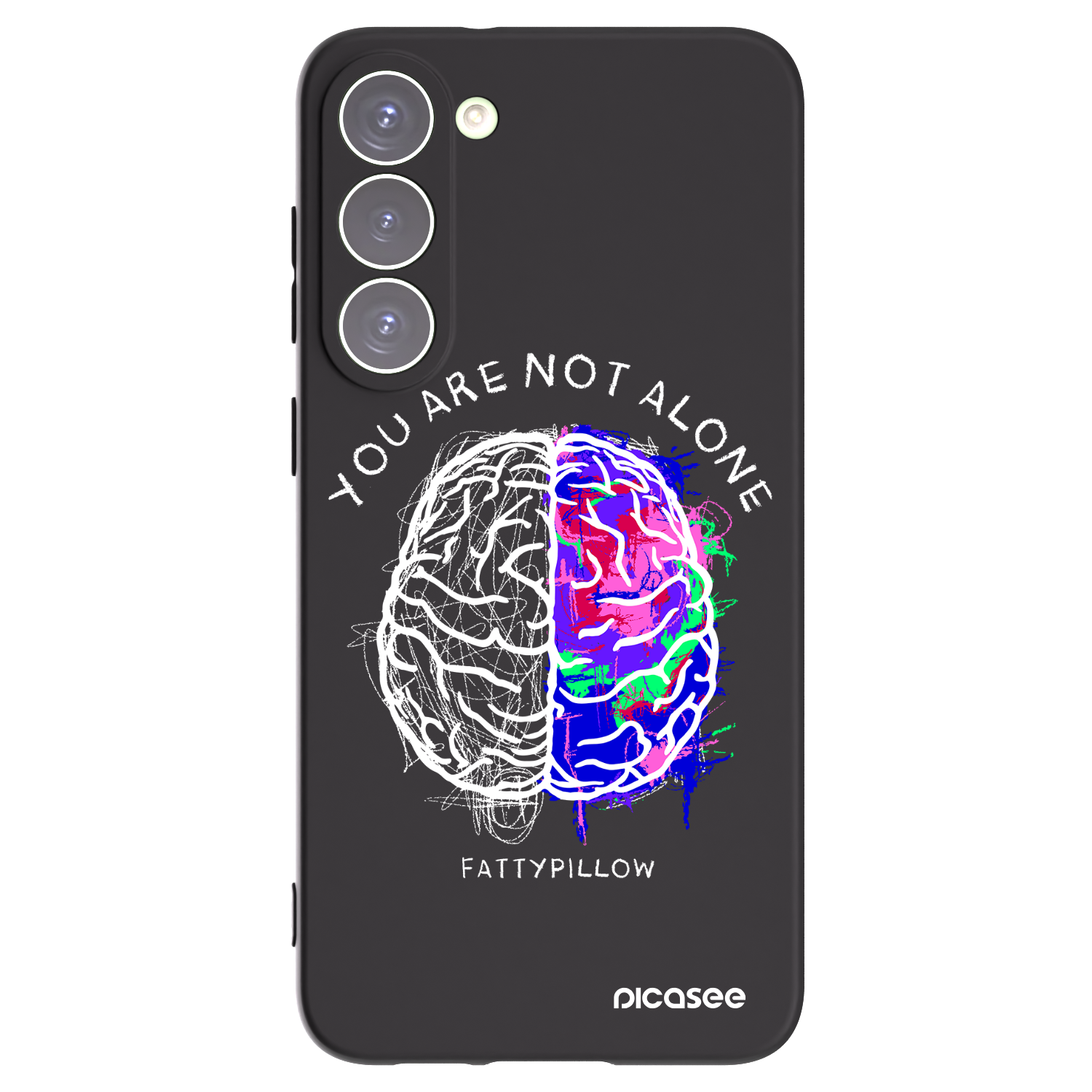 Picasee silikónový čierny obal pre Samsung Galaxy S23+ 5G - Brain - White